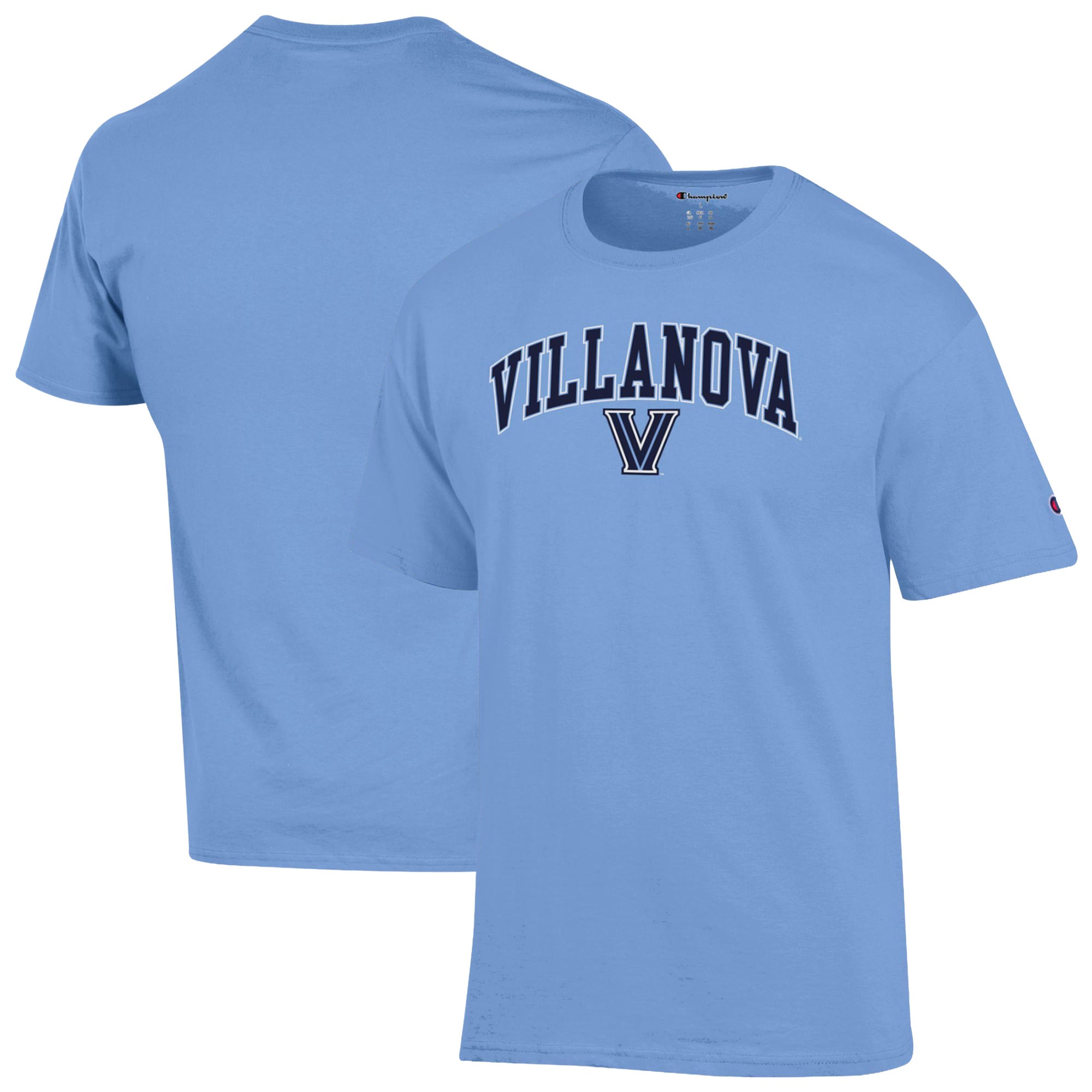 T-shirt homme Champion bleu clair avec logo en forme d'arche des Villanova Wildcats