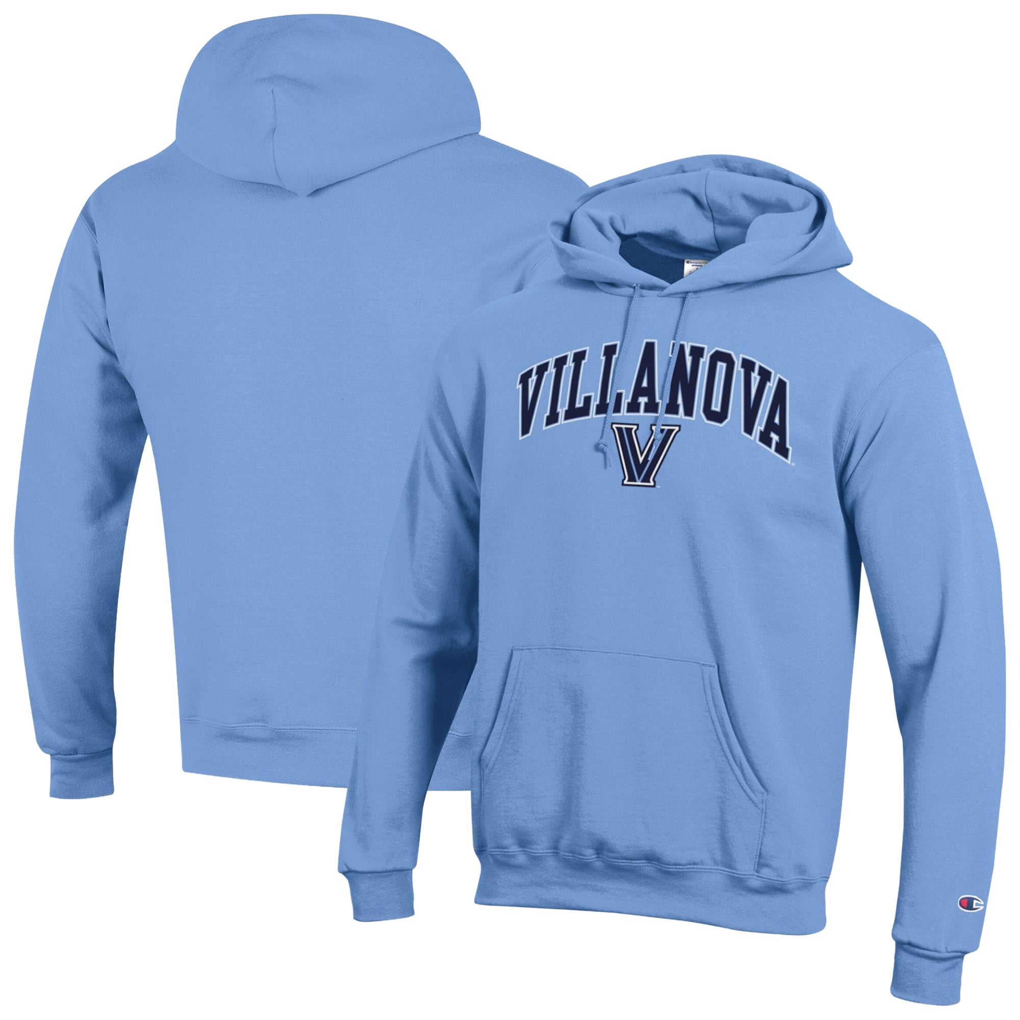 Sweat à capuche Champion bleu clair Villanova Wildcats Powerblend pour homme