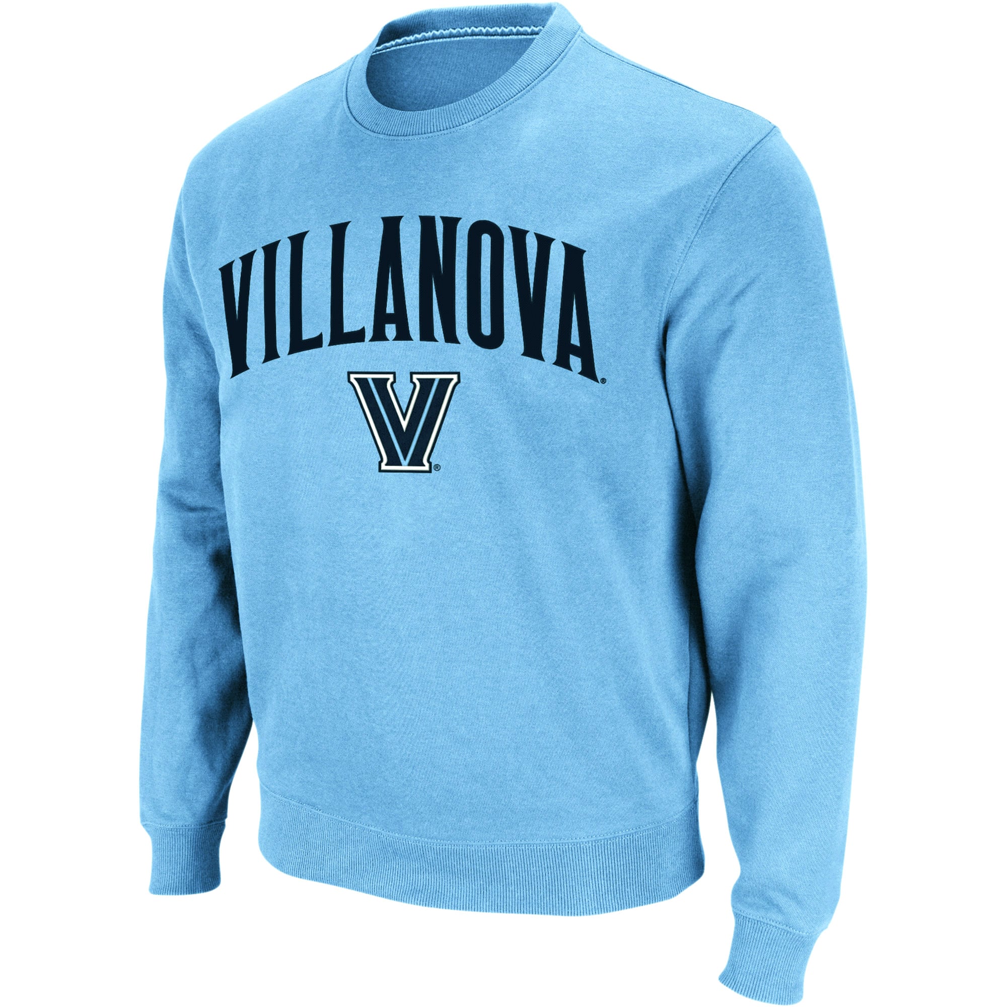 Men's Colosseum Light Blue Villanova Wildcats Arch & Logo Crew