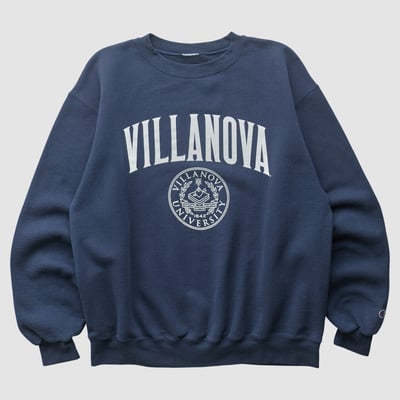 Villanova Wildcats Champion 2010s Pullover Sweatshirt - Navy - M by Fanatics Real Vintage