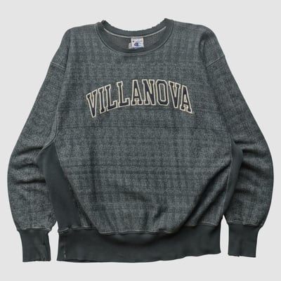 Villanova Wildcats Champion 90s Pullover Sweatshirt - Dark Heather Gray - L by Fanatics Real Vintage