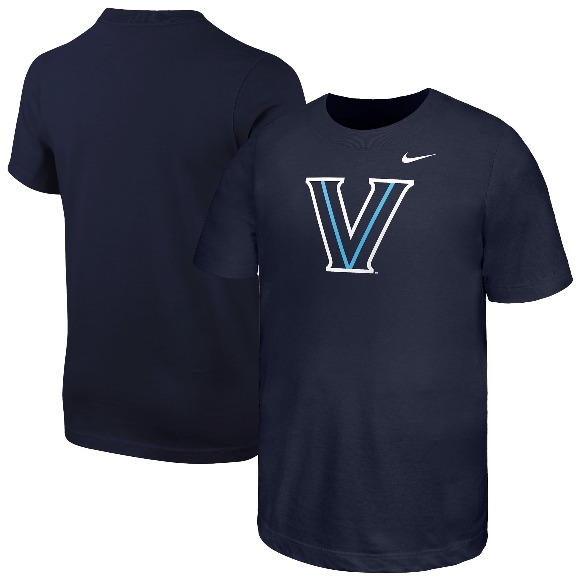 T-shirt Nike bleu marine pour jeunes avec logo des Villanova Wildcats