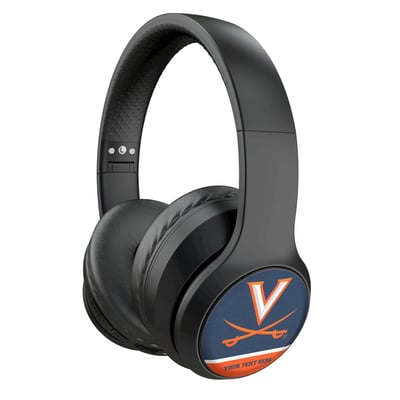 Virginia Cavaliers Keyscaper Personalized Endzone Solid Wireless Bluetooth Headphones With Case