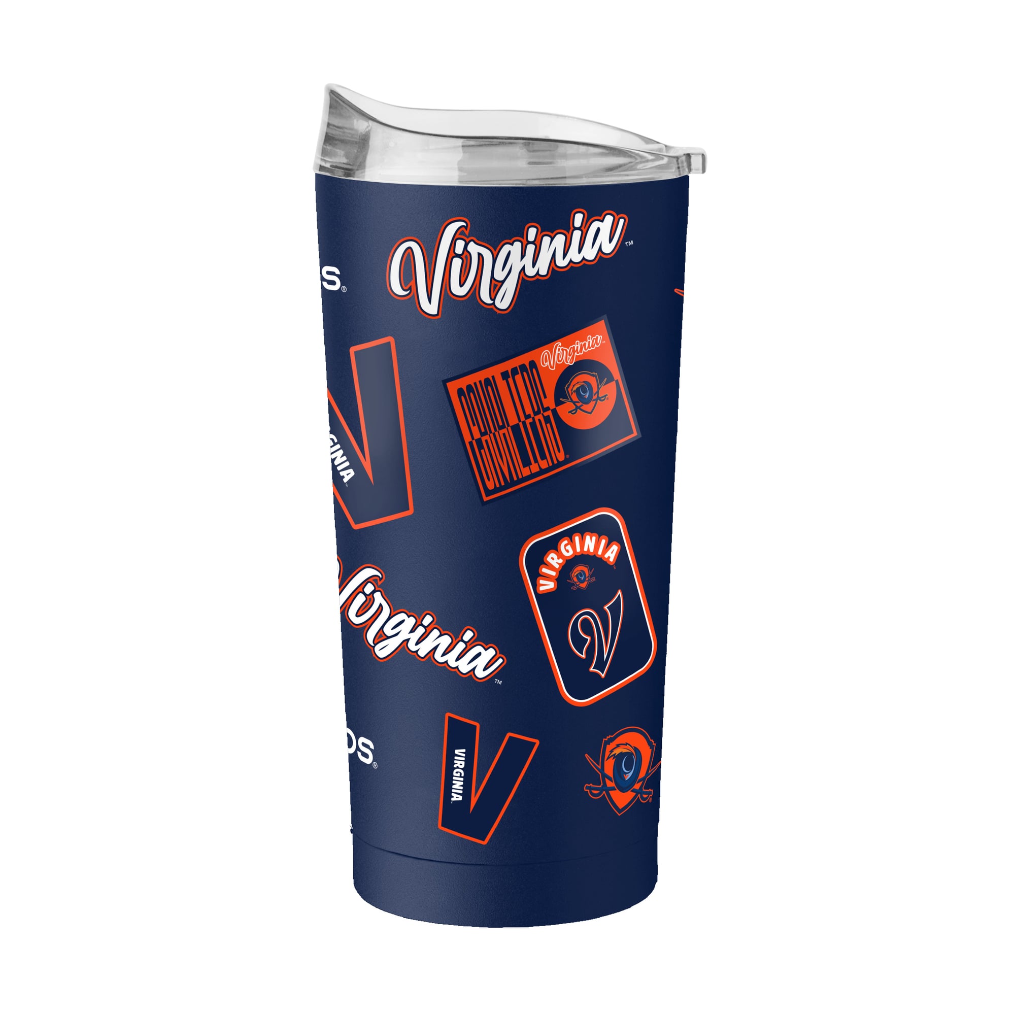Gobelet isotherme 20 oz à revêtement en poudre Dreamweave, logo Virginia Cavaliers, marque Logo Brands