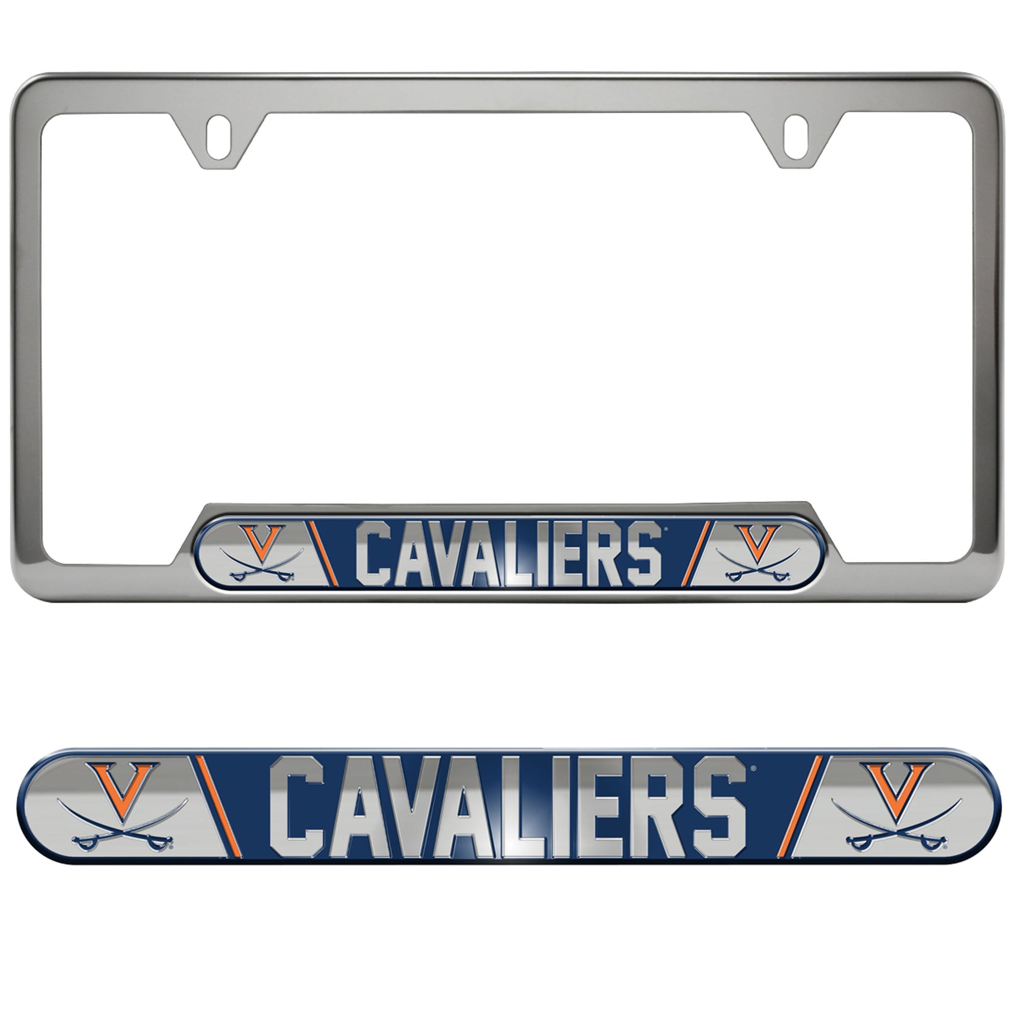 Cadre de plaque d'immatriculation en relief Logo Brands Virginia Cavaliers