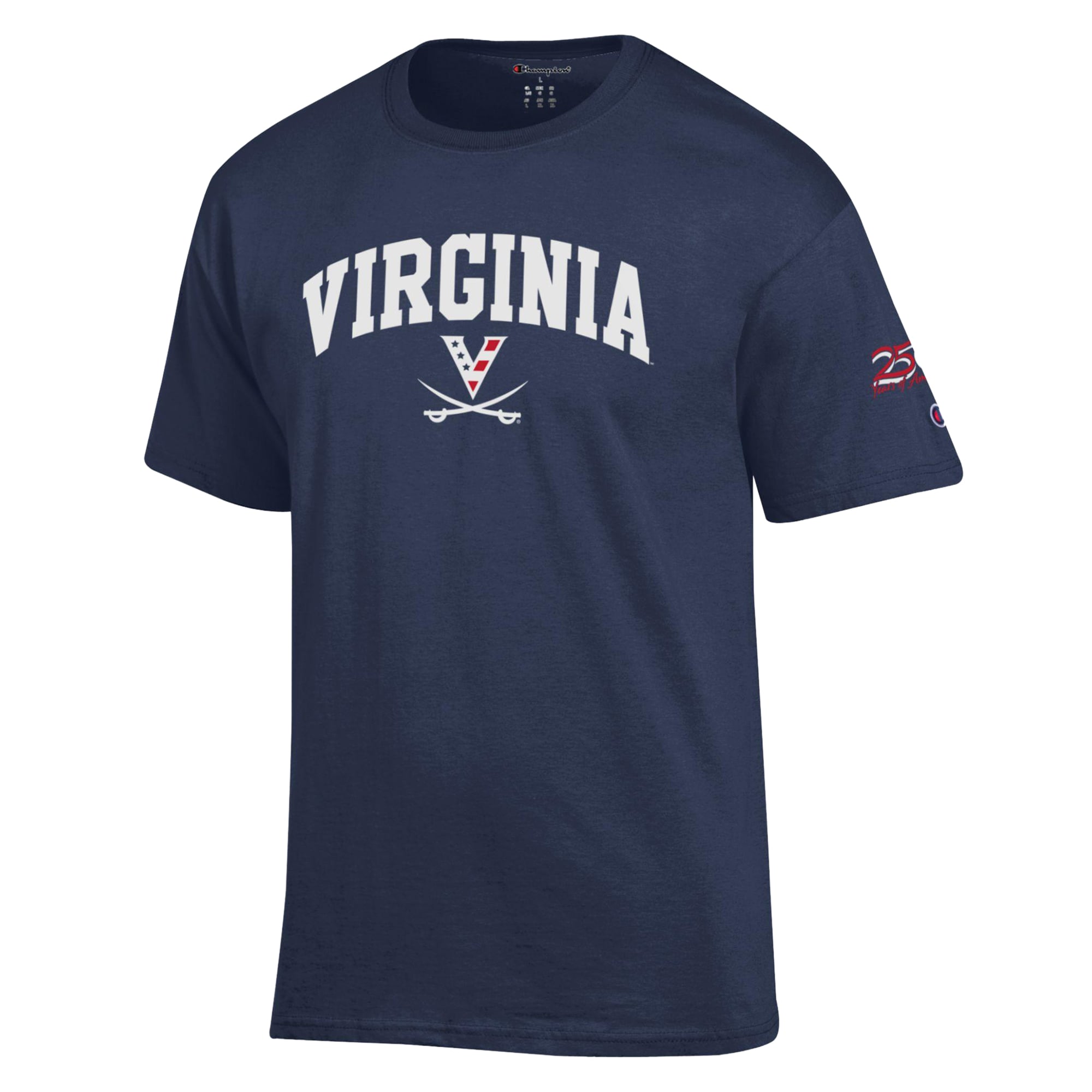 Men's Champion Navy Virginia Cavaliers Americana 250th Arch T-Shirt