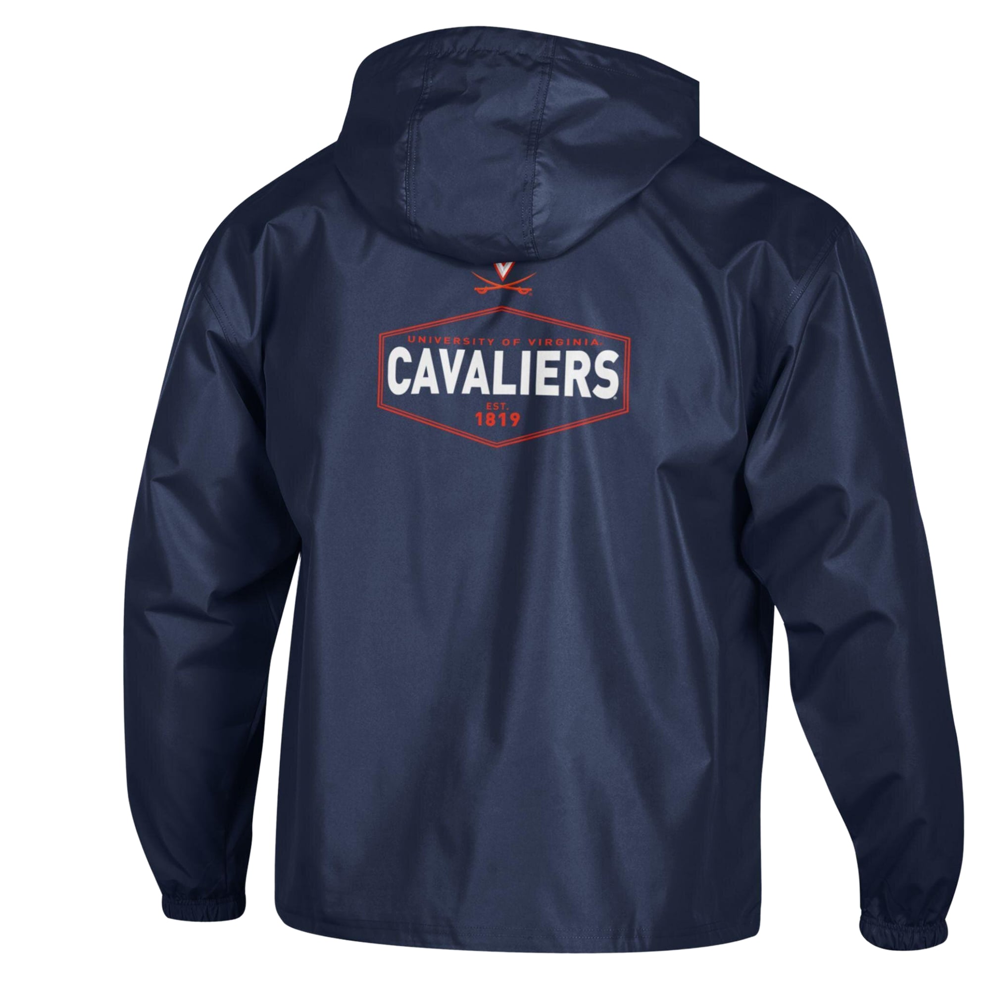 Men's Champion Navy Virginia Cavaliers Delay Packable Half-Zip Jacket