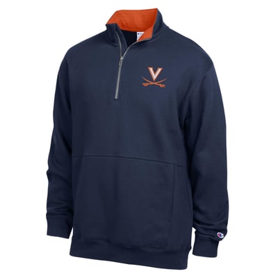  Virginia Cavaliers Champion Fleece Quarter-Zip Pullover - Navy
