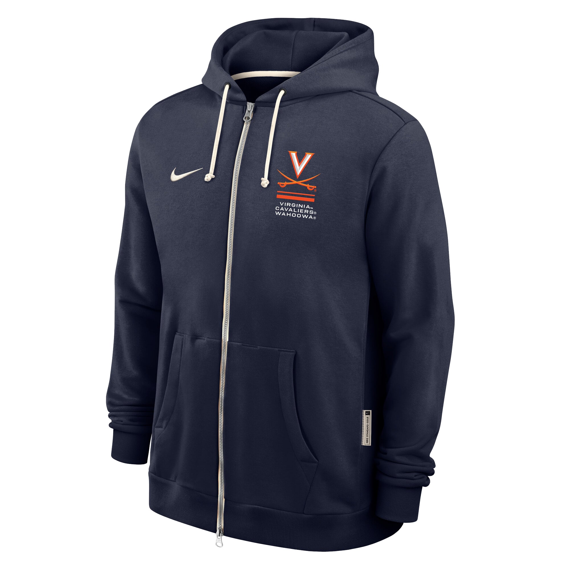 Men's Nike Navy Virginia Cavaliers 2026 Sideline Dri-FIT Full-Zip Hoodie