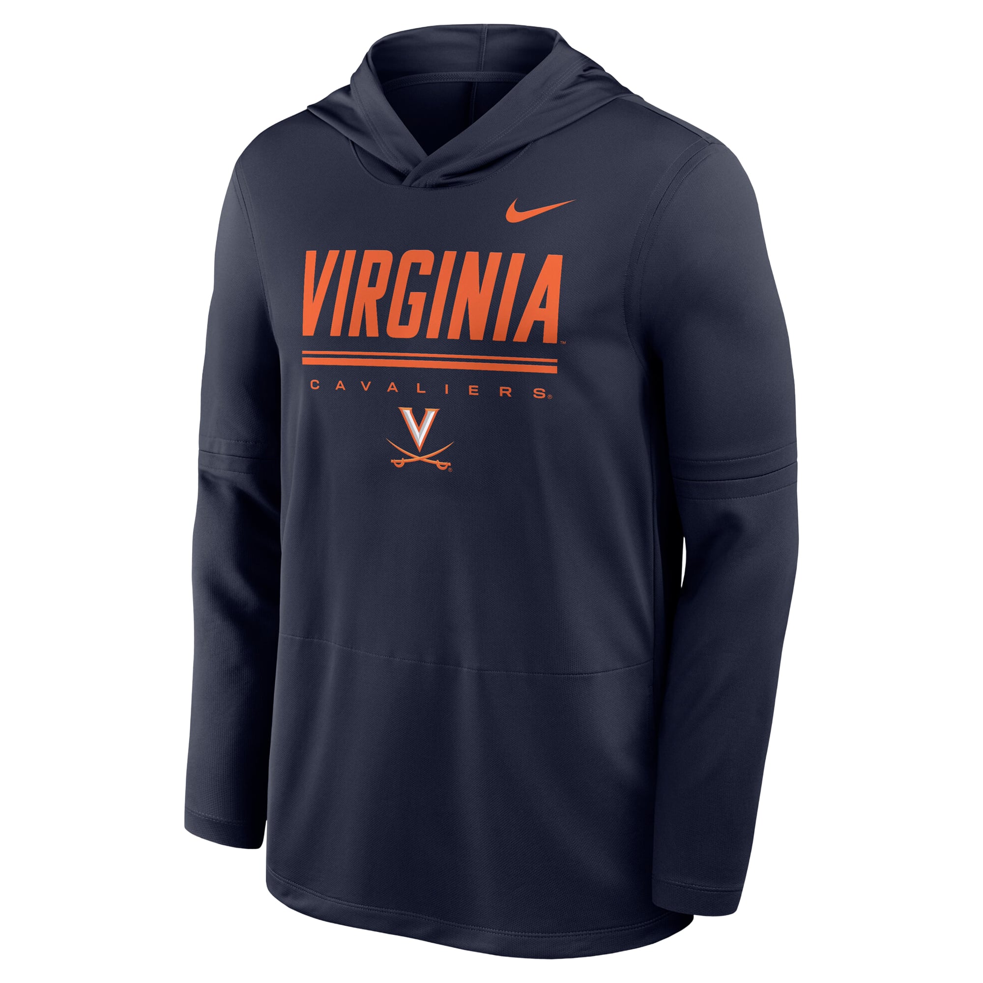 Men's Nike Navy Virginia Cavaliers 2026 Sideline Dri-FIT Lightweight Hooded Top