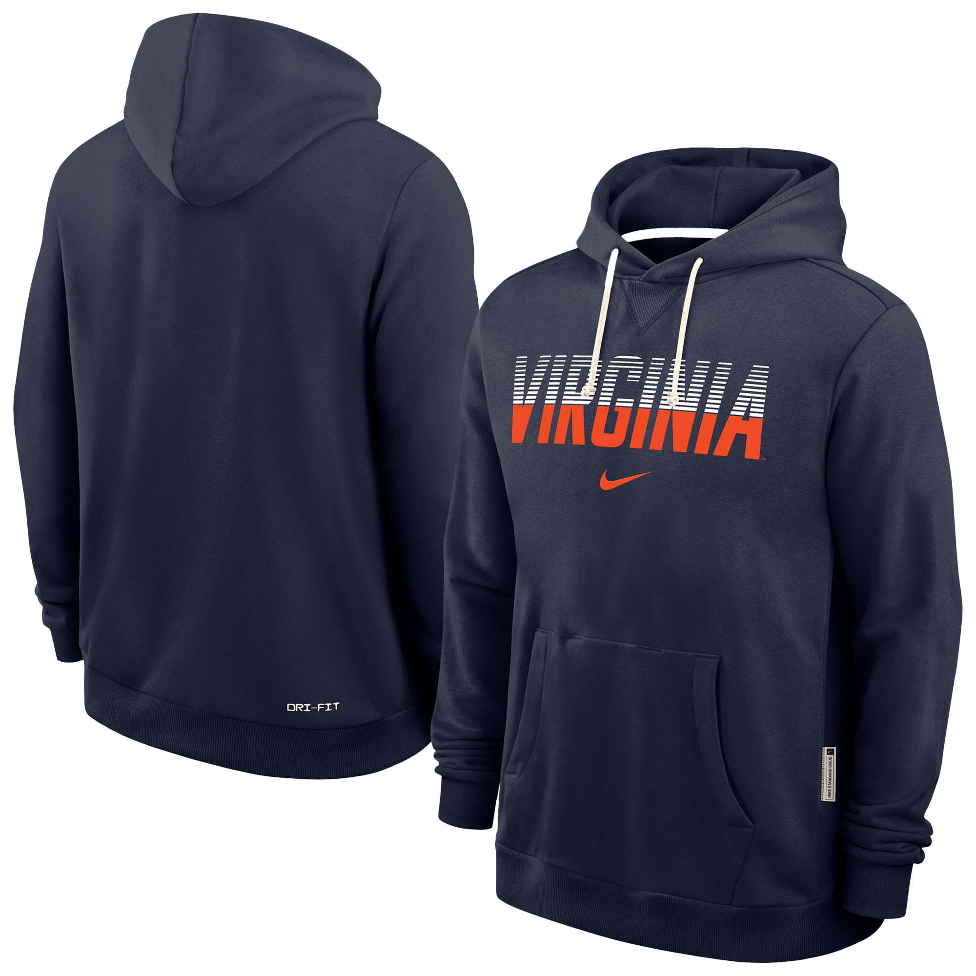 Sweat à capuche Nike Dri-FIT bleu marine Virginia Cavaliers 2026 Sideline Standard Issue pour homme
