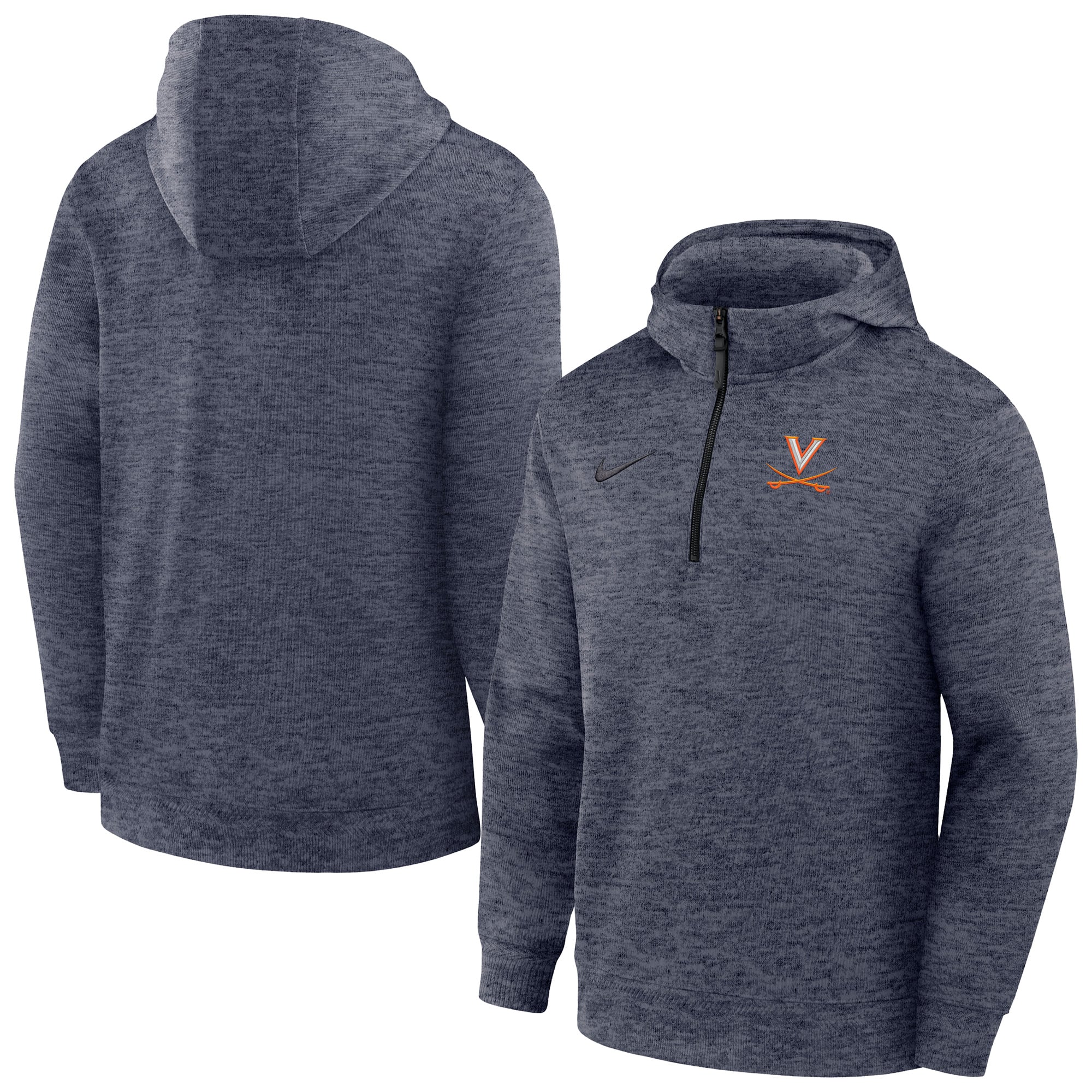 Men's Nike Navy Virginia Cavaliers Coaches Dri-FIT Half-Zip Hoodie