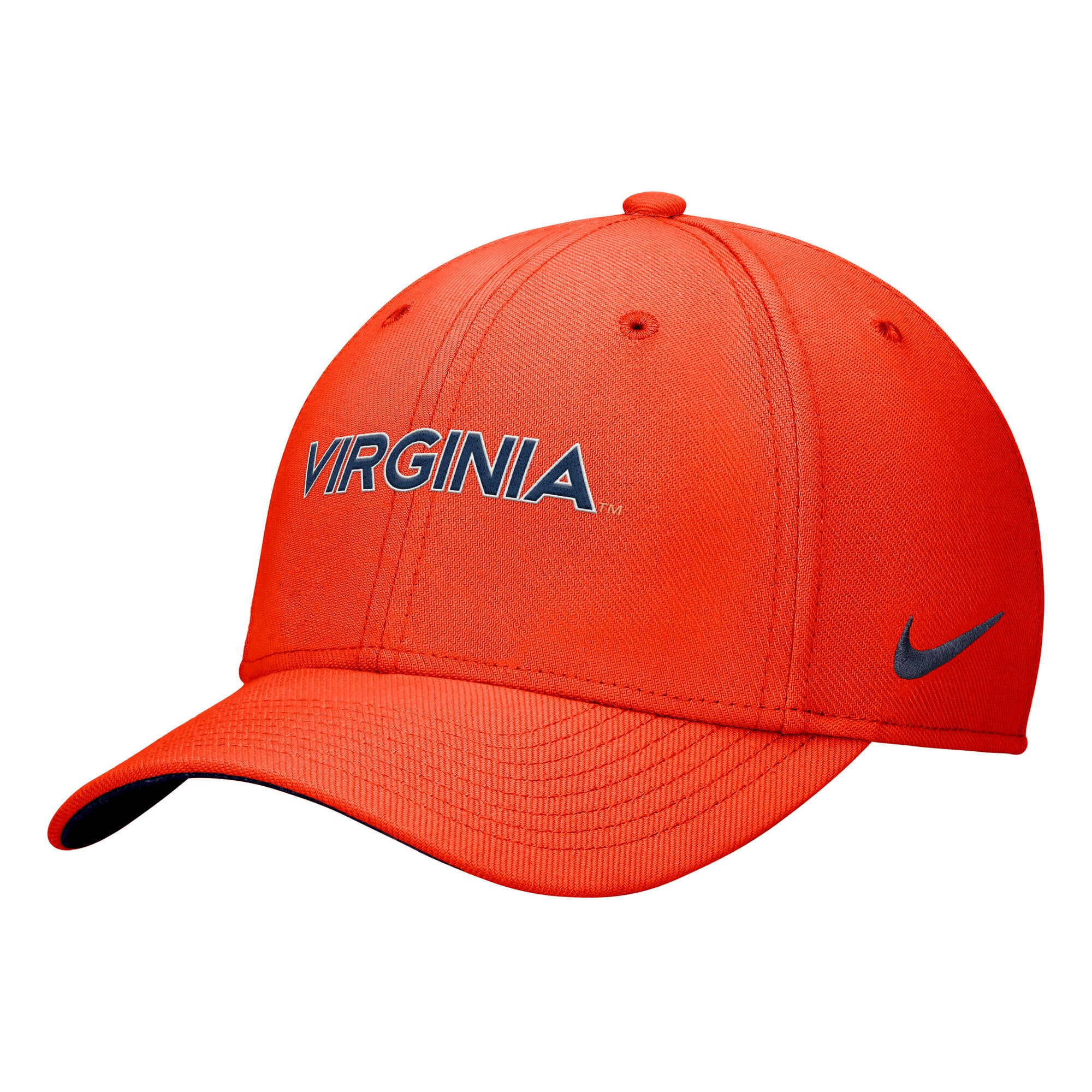 Casquette Nike orange Virginia Cavaliers Primetime SwooshFlex Dri-FIT pour homme