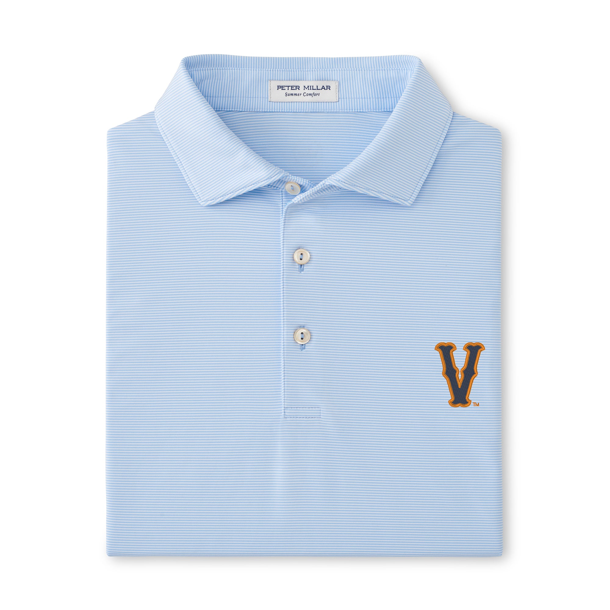 Polo de performance Peter Millar bleu clair Virginia Cavaliers Jubilee pour homme