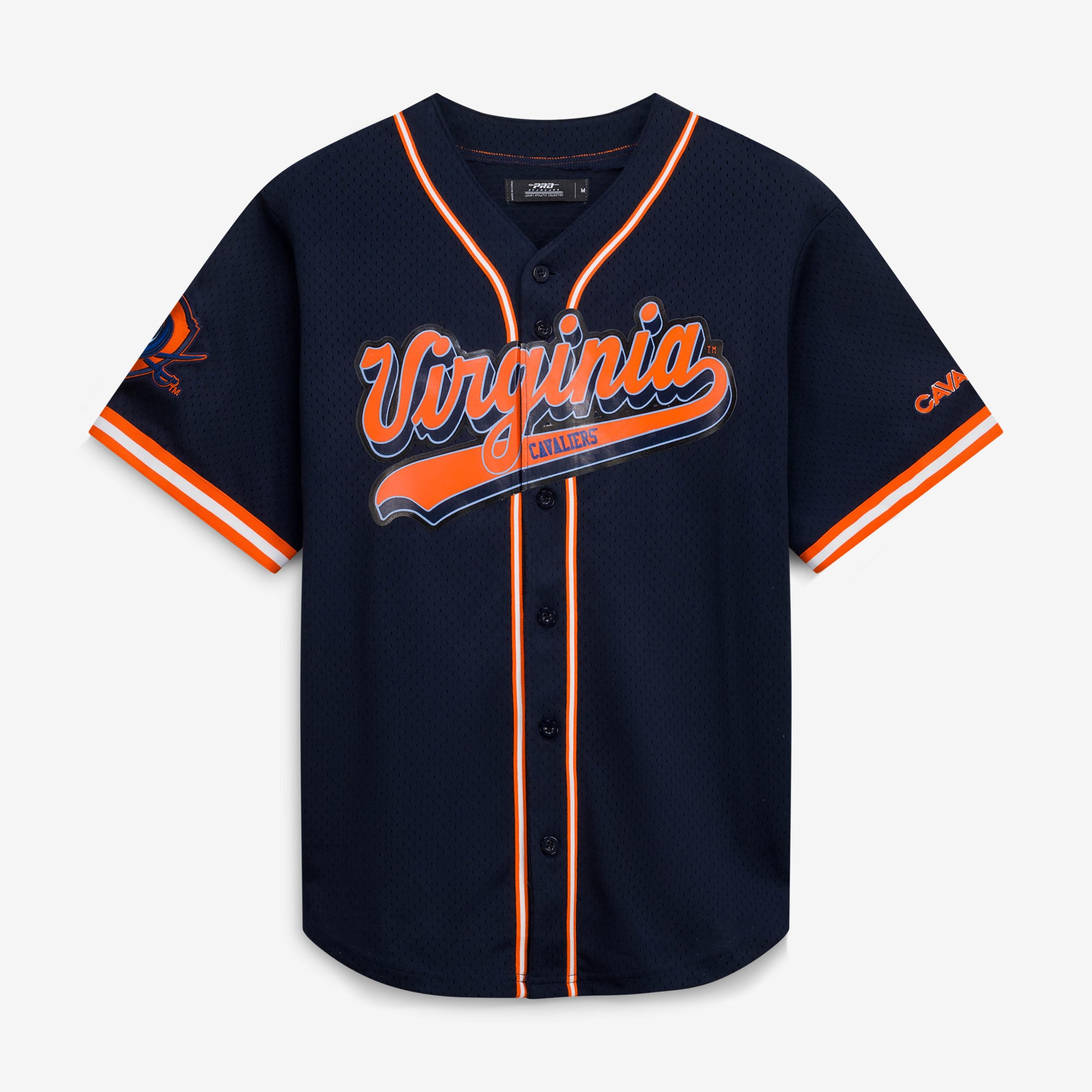 Men's Pro Standard Navy Virginia Cavaliers Mesh Full-Button Replica Baseball Jersey