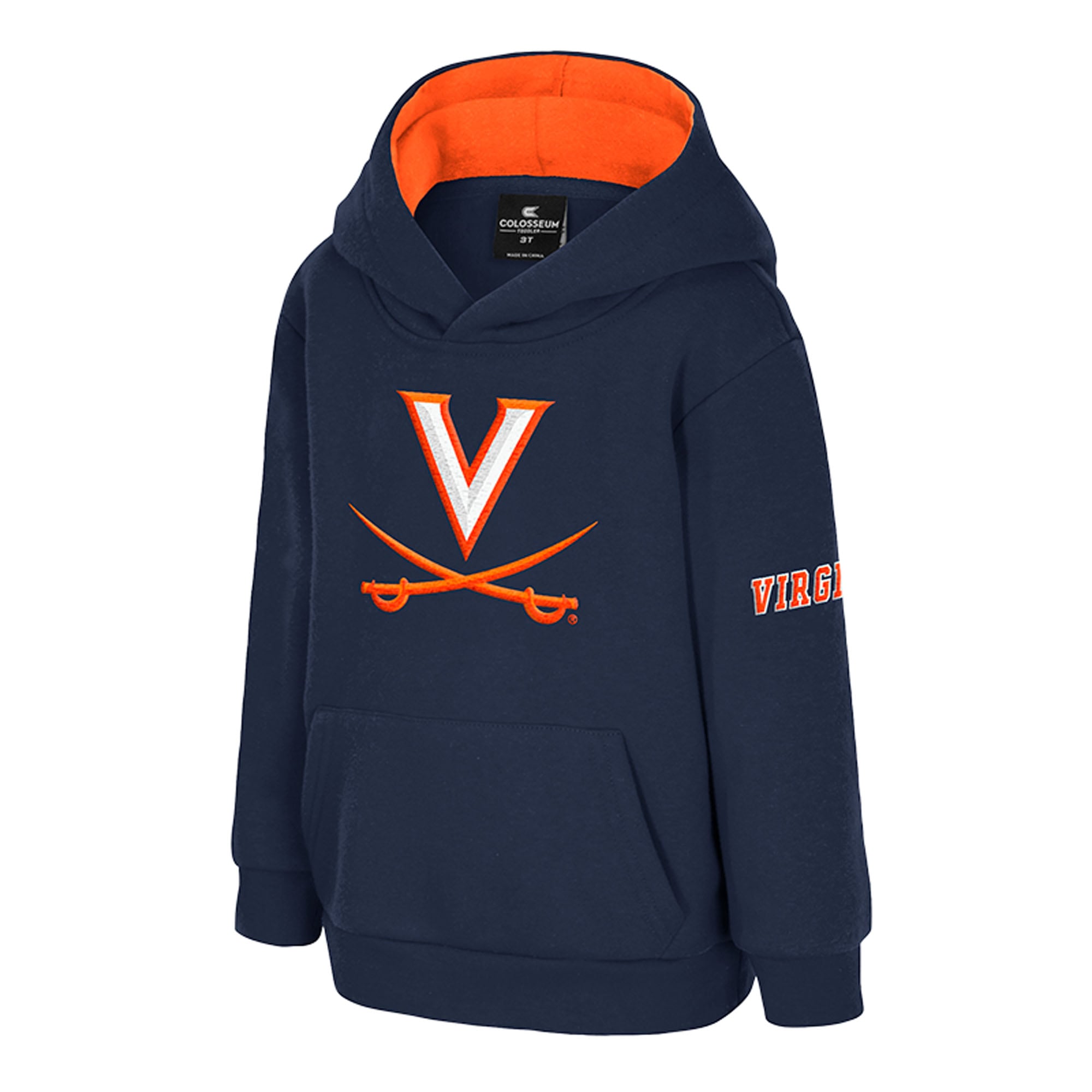 Toddler Colosseum  Navy Virginia Cavaliers Big Logo Fleece Pullover Hoodie