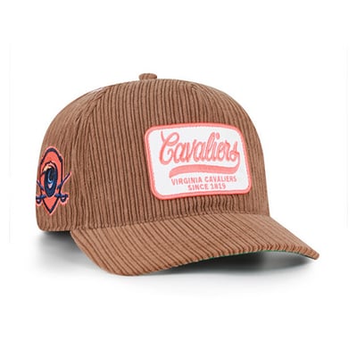 Virginia Cavaliers '47 Unisex Corduroy Patch Hitch Adjustable Hat - Brown