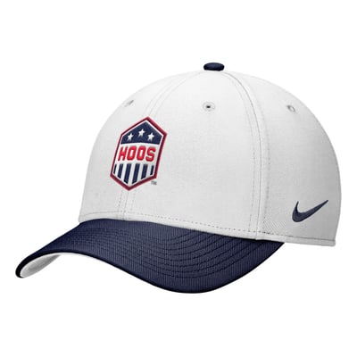 Virginia Cavaliers Nike Unisex Red White And Hoos Rise SwooshFlex Dri-FIT Hat - White/Navy