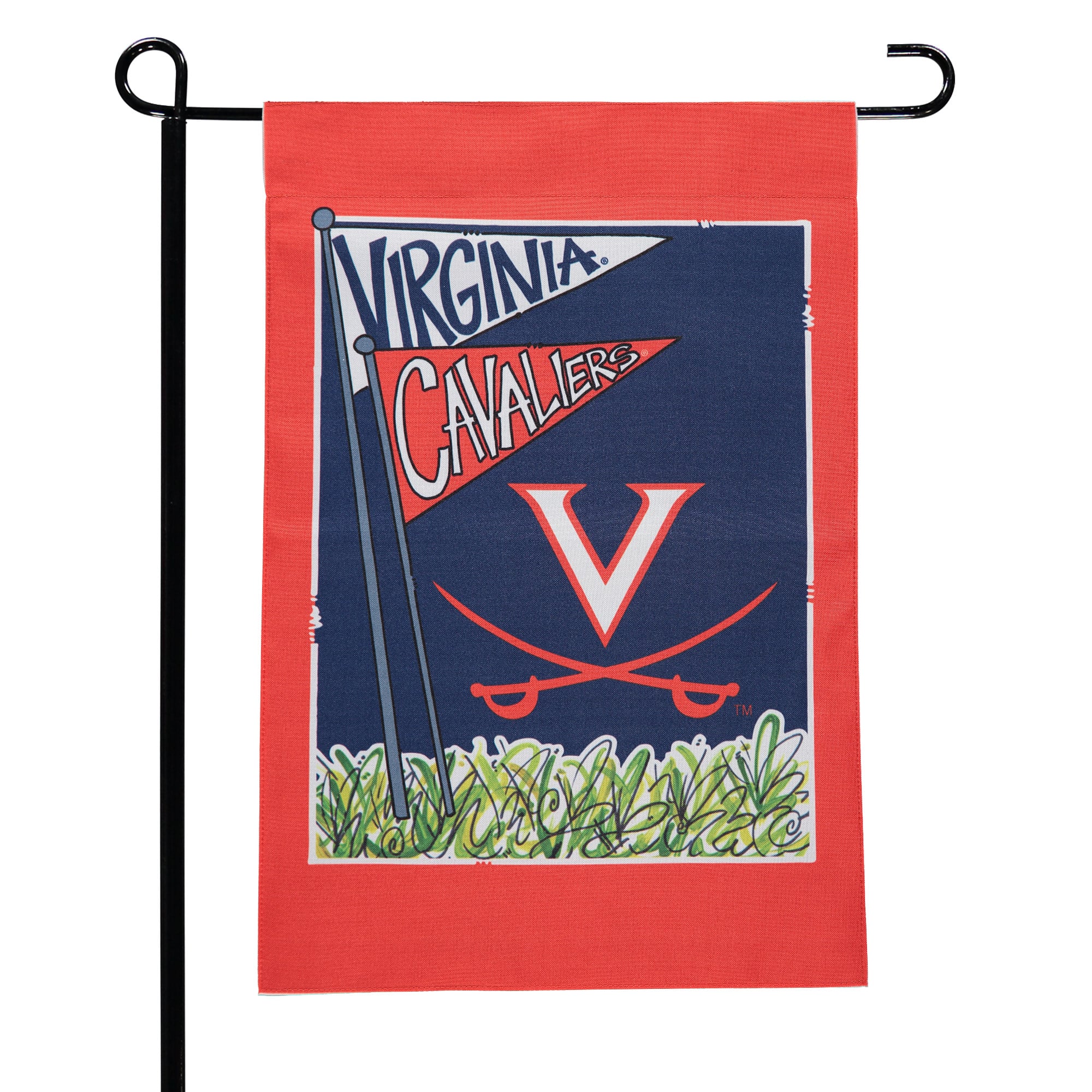 Drapeau de jardin double face mascotte Virginia Cavaliers 12 "x 18"