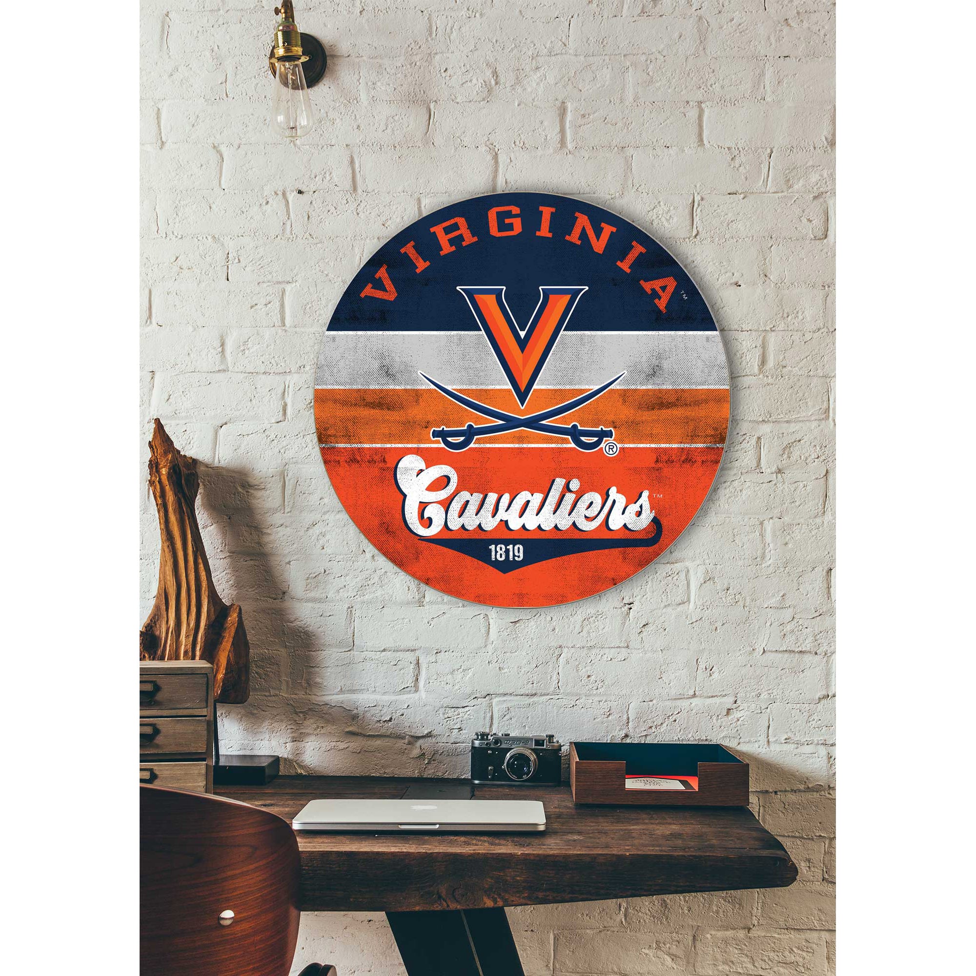 Virginia Cavaliers 20'' x 20'' Retro Logo Circle Sign