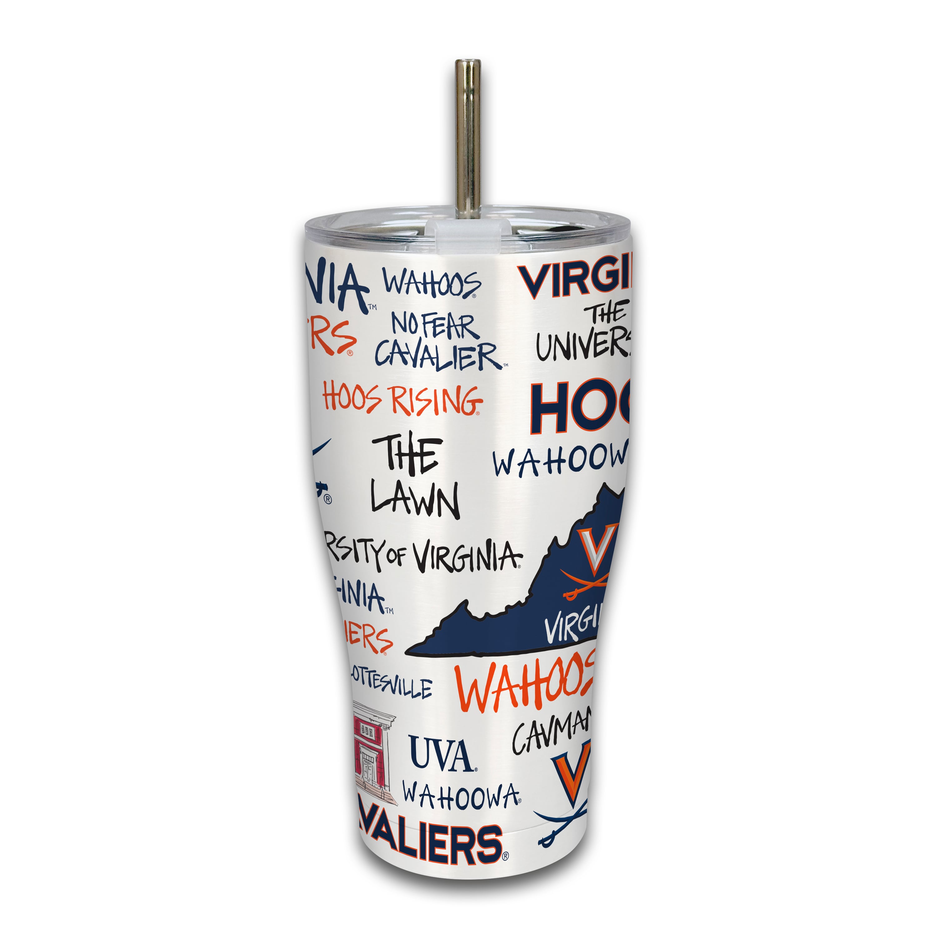 Gobelet isotherme Virginia Cavaliers de 887 ml (30 oz) en métal, modèle Icon