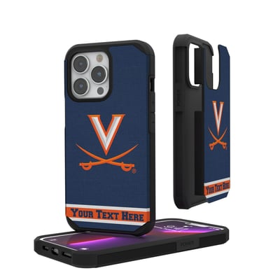 Virginia Cavaliers iPhone Stripe Personalized Rugged Case