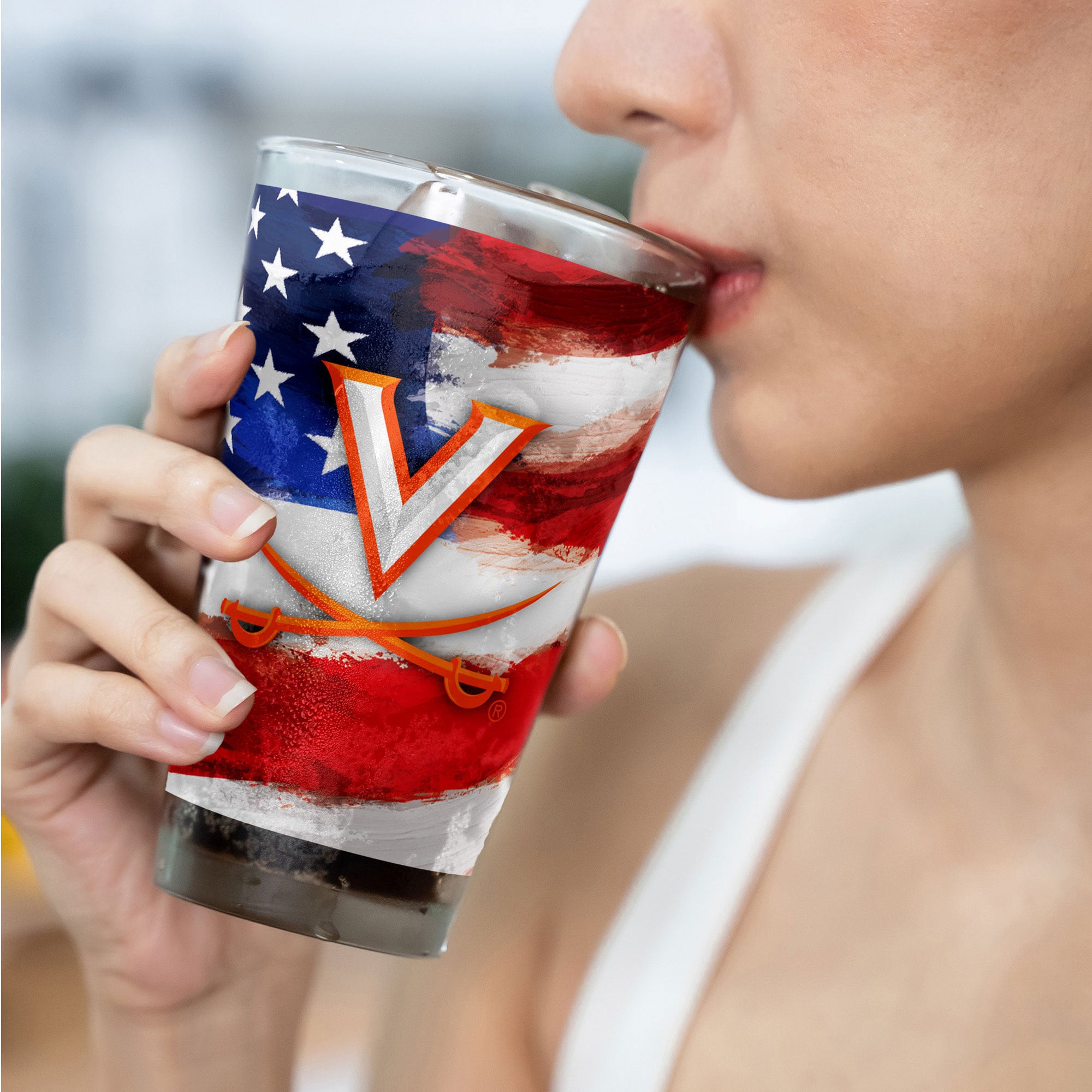 Virginia Cavaliers Two-Pack 16oz. Americana Pint Glass Set