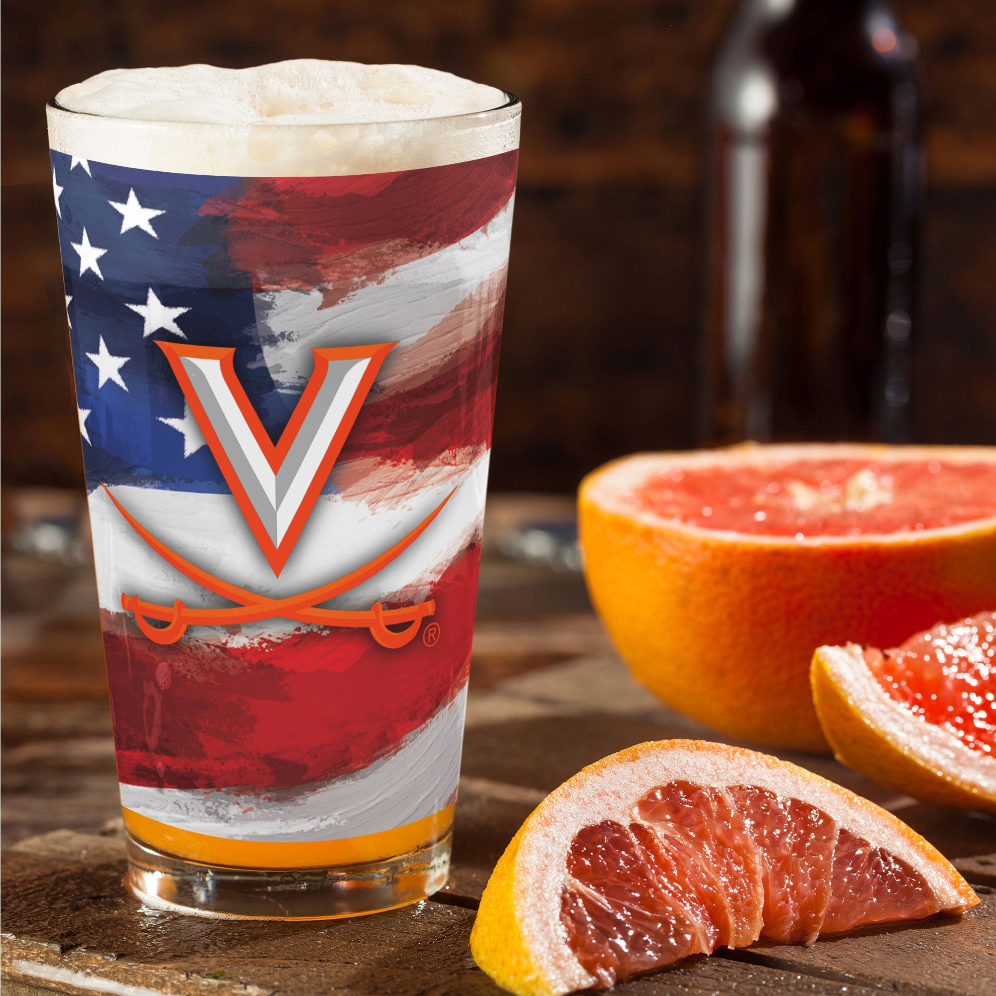 Virginia Cavaliers Two-Pack 16oz. Americana Pint Glass Set