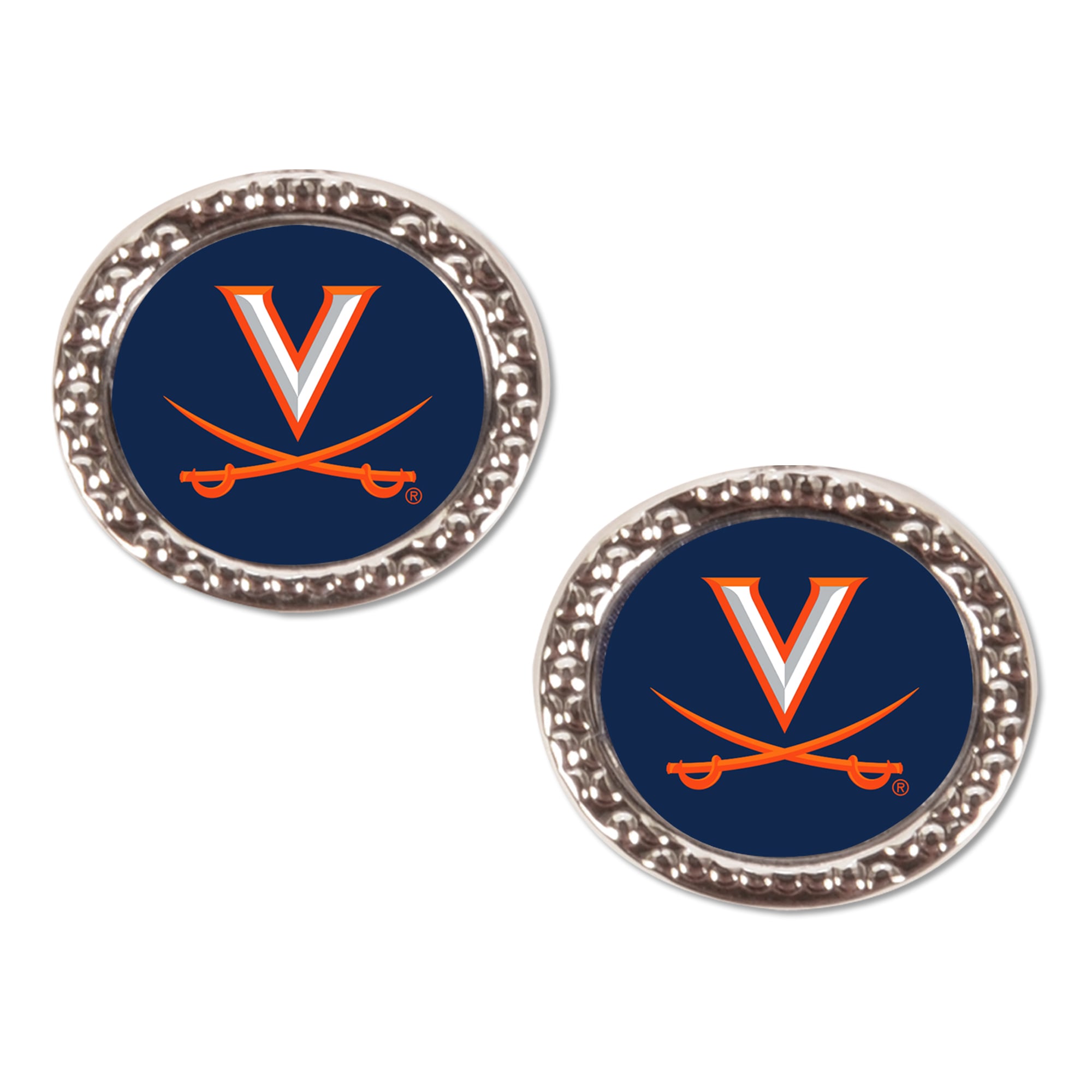 Boucle d'oreille ronde WinCraft Virginia Cavaliers Team Post