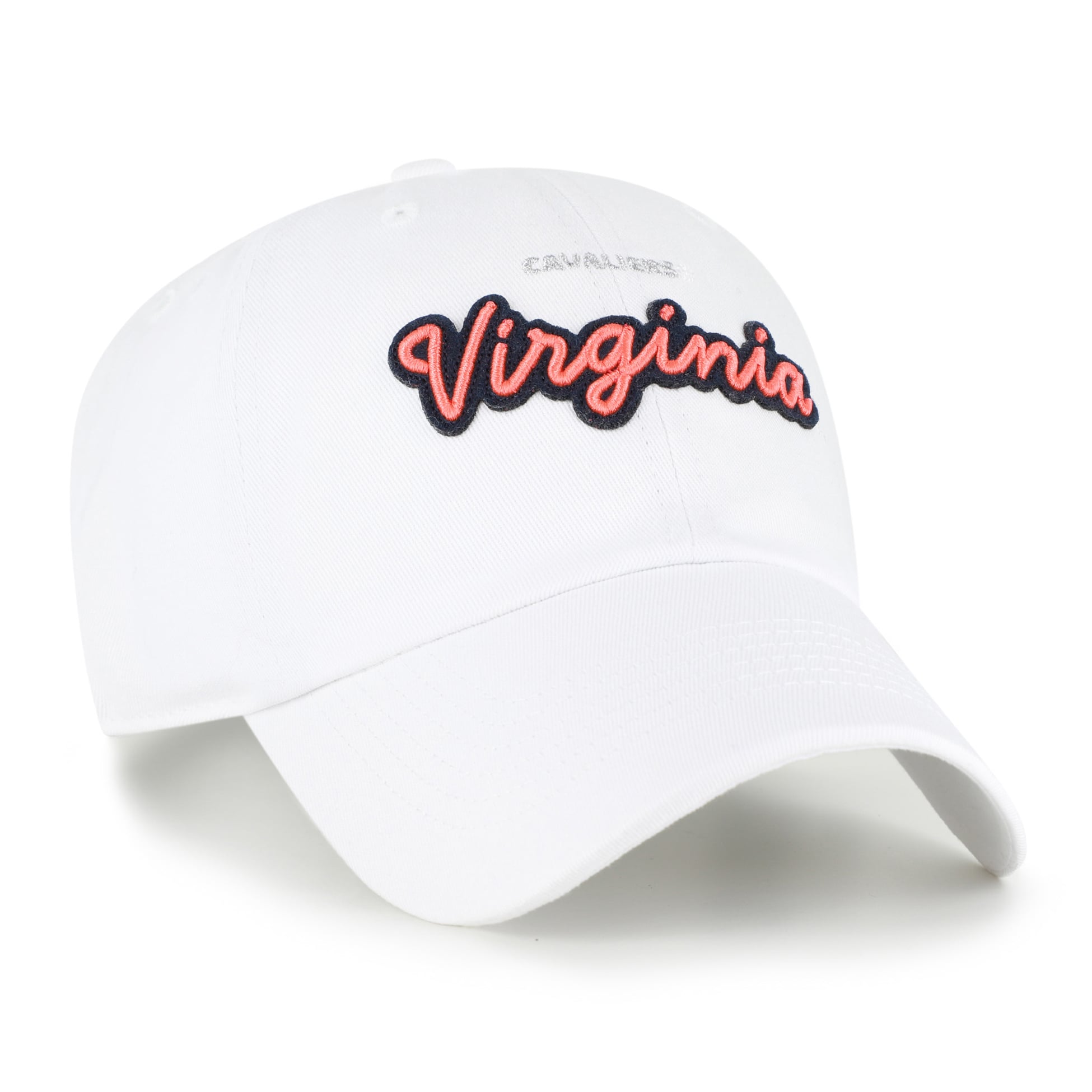 Women's '47 White Virginia Cavaliers Trendy Script Clean Up Adjustable Hat