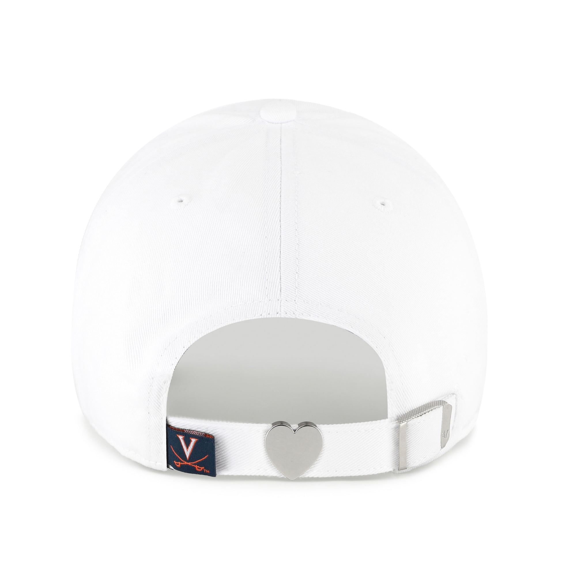 Women's '47 White Virginia Cavaliers Trendy Script Clean Up Adjustable Hat