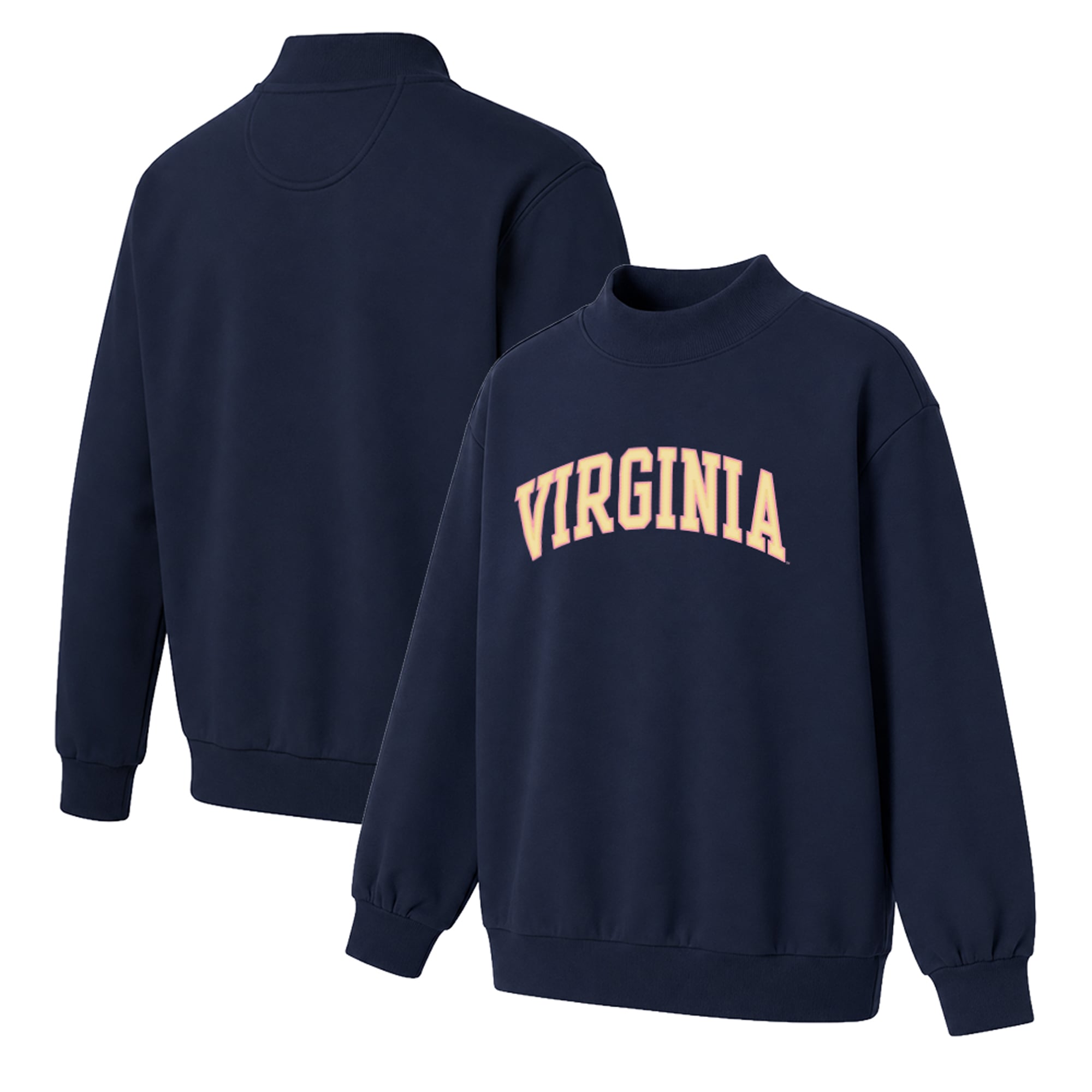 Women's  Navy Virginia Cavaliers Monroe Mock Neck Sweatshirt