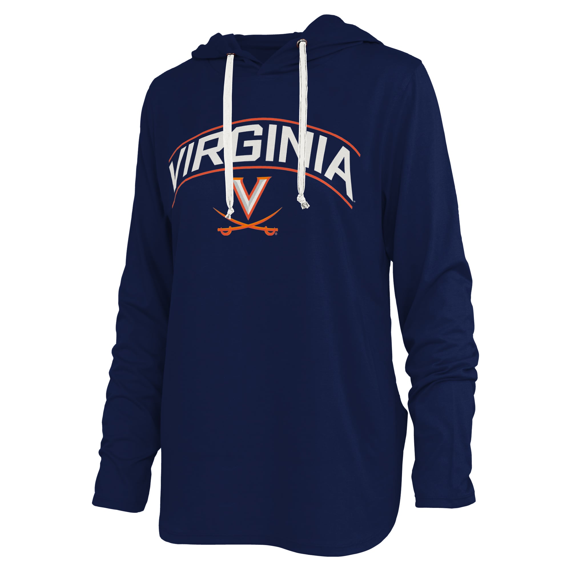 T-shirt à capuche manches longues Allie des Virginia Cavaliers, bleu marine, pour femmes, Pressbox
