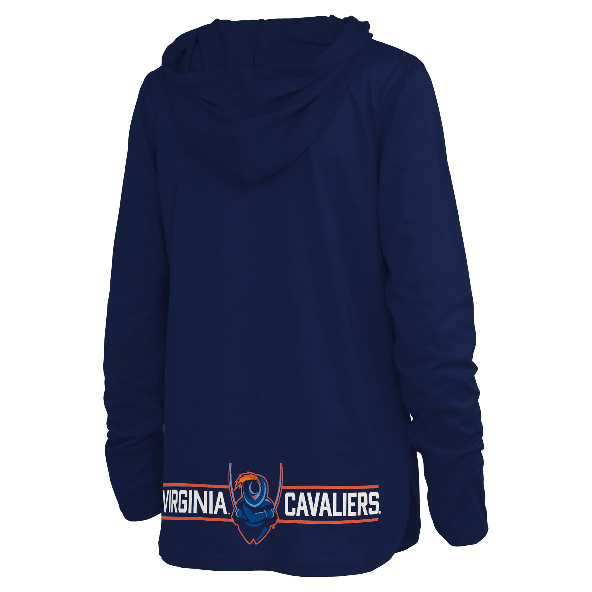 T-shirt à capuche manches longues Allie des Virginia Cavaliers, bleu marine, pour femmes, Pressbox
