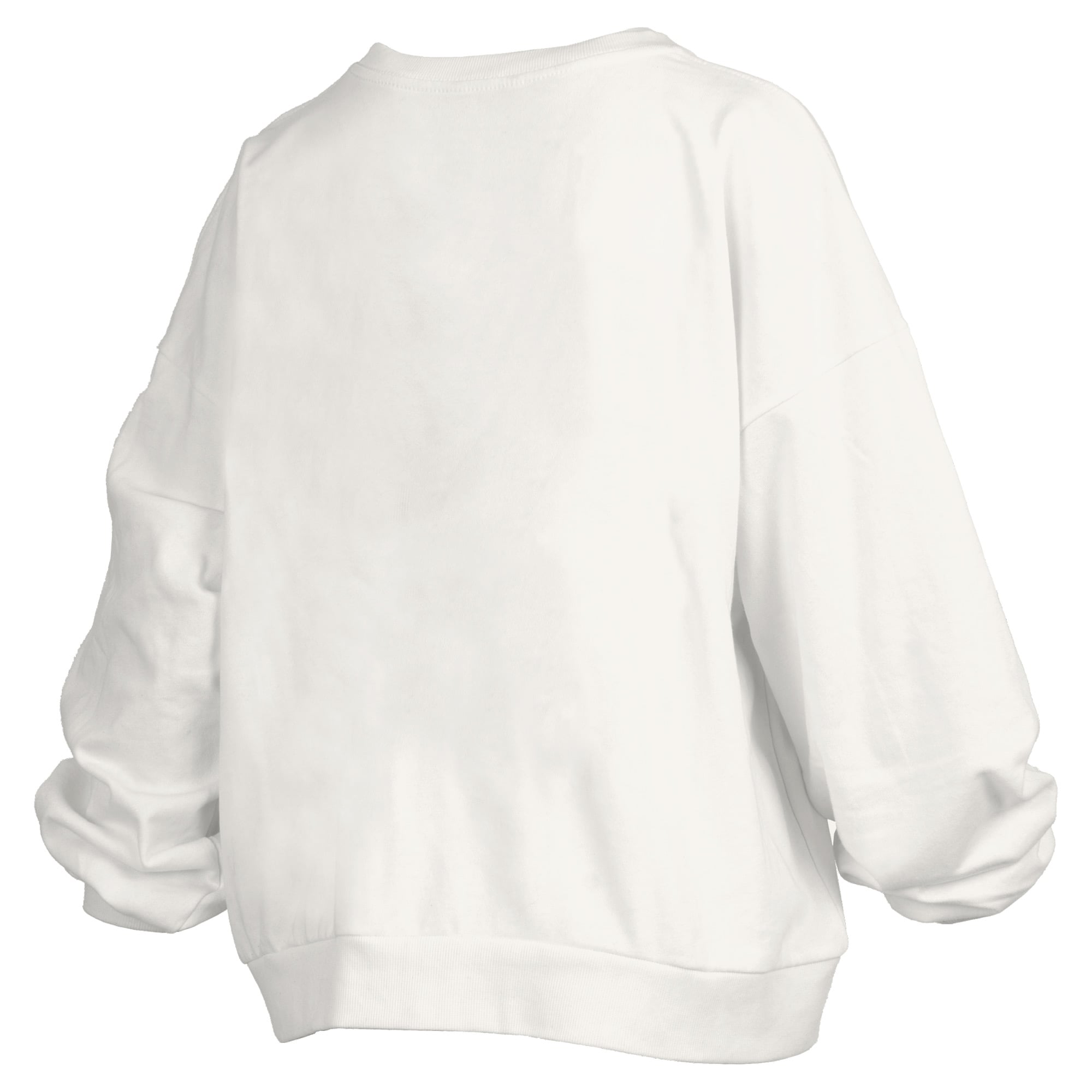 Sweat-shirt surdimensionné rétro Janice blanc des Virginia Cavaliers pour femme, longueur à la taille