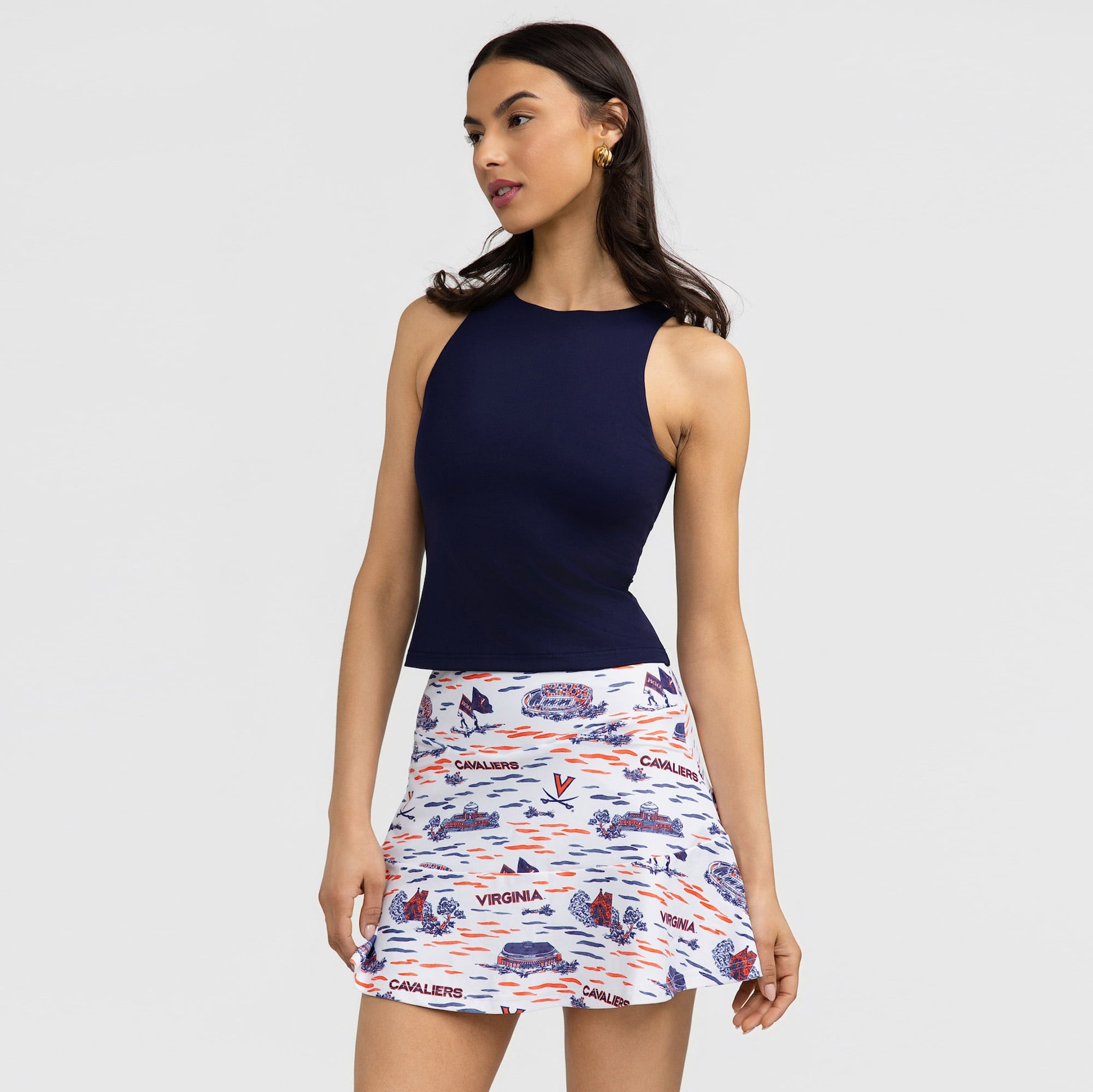 Women's Smith & Quinn White Virginia Cavaliers Toile Molly Skort