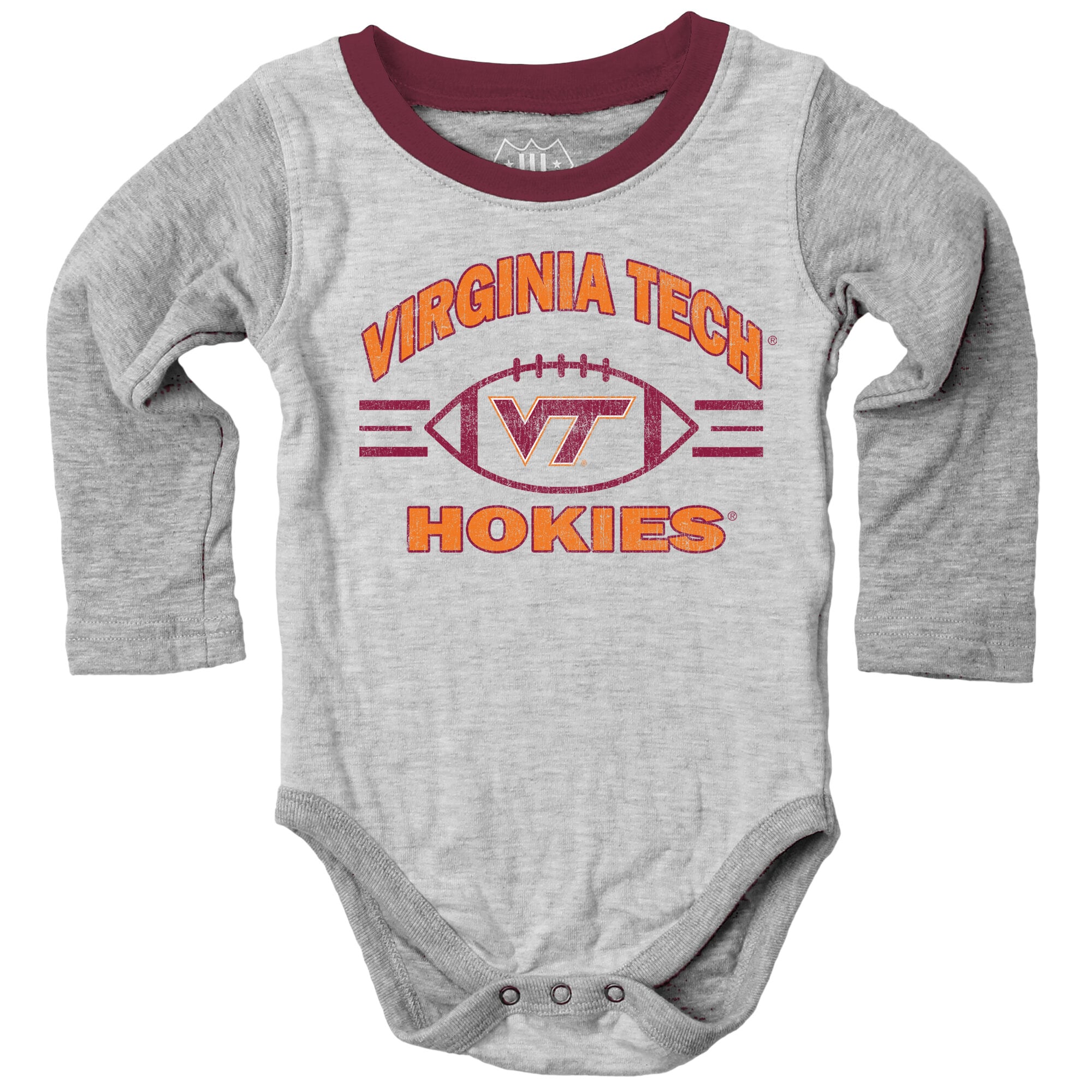 Infant Wes & Willy Heather Gray Virginia Tech Hokies Jie Hopper Set