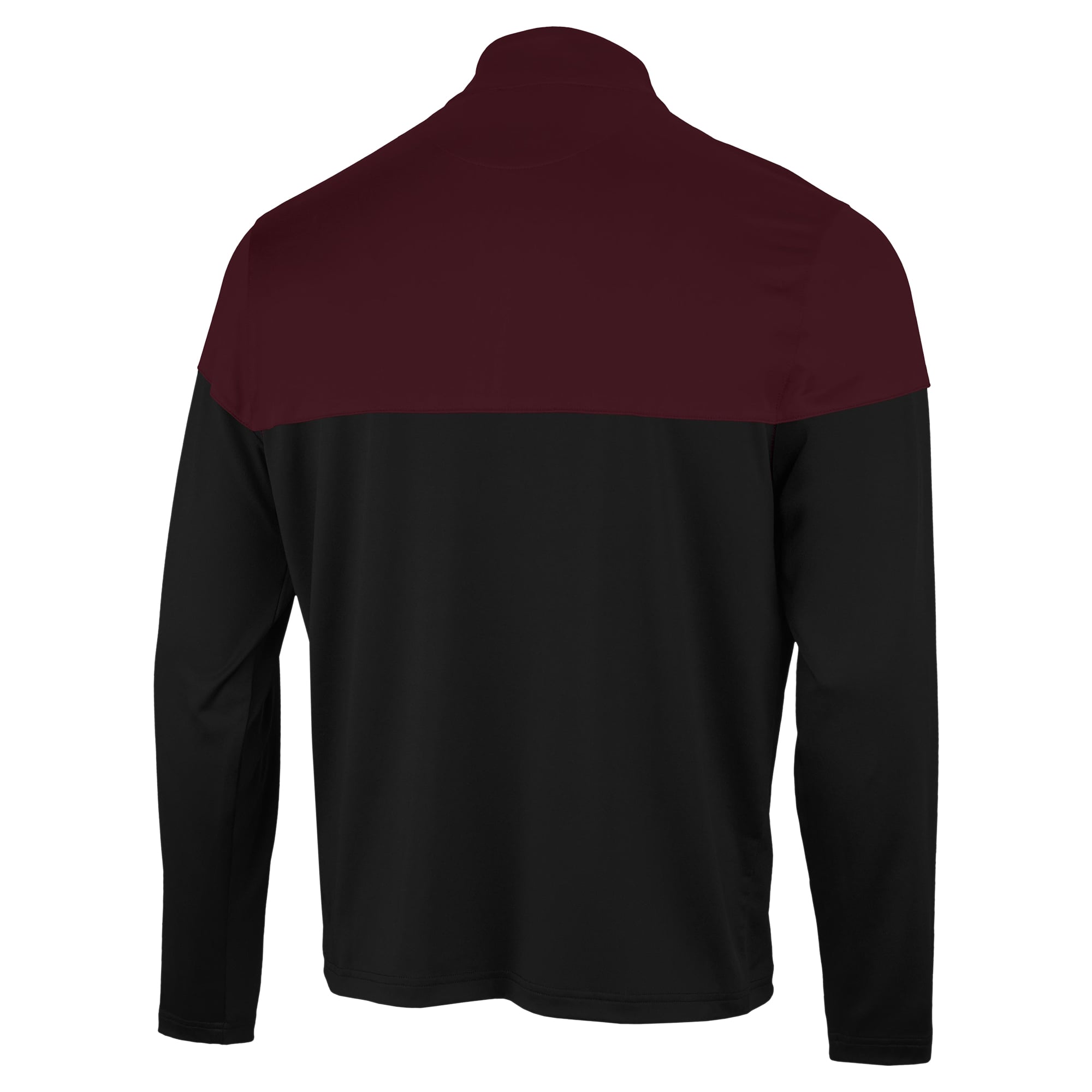 Pull à col zippé Antigua noir pour homme, motif Virginia Tech Hokies Hinder Colorblock.