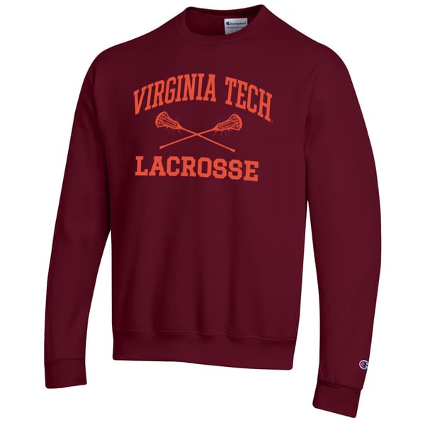 Men's Champion Maroon Virginia Tech Hokies Lacrosse Icon Powerblend Pullover  Sweatshirt