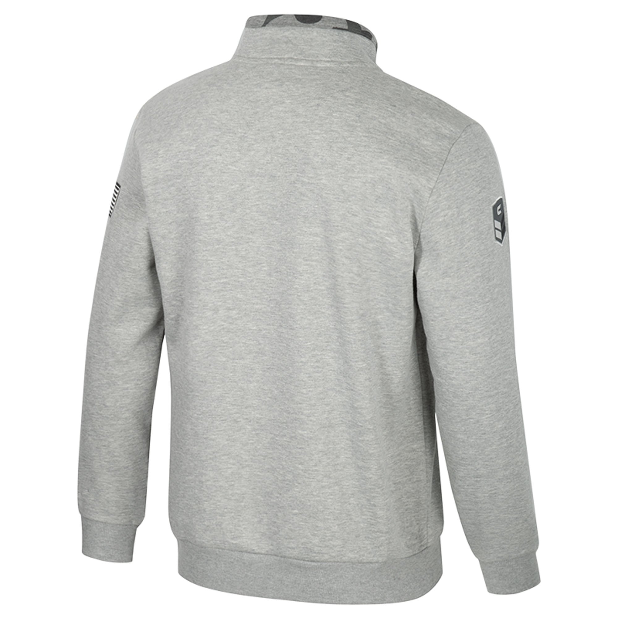 Veste polaire à fermeture éclair quart de tour OORAH OHT Military Appreciation des Hokies Virginia Tech pour homme, gris chiné Colosseum