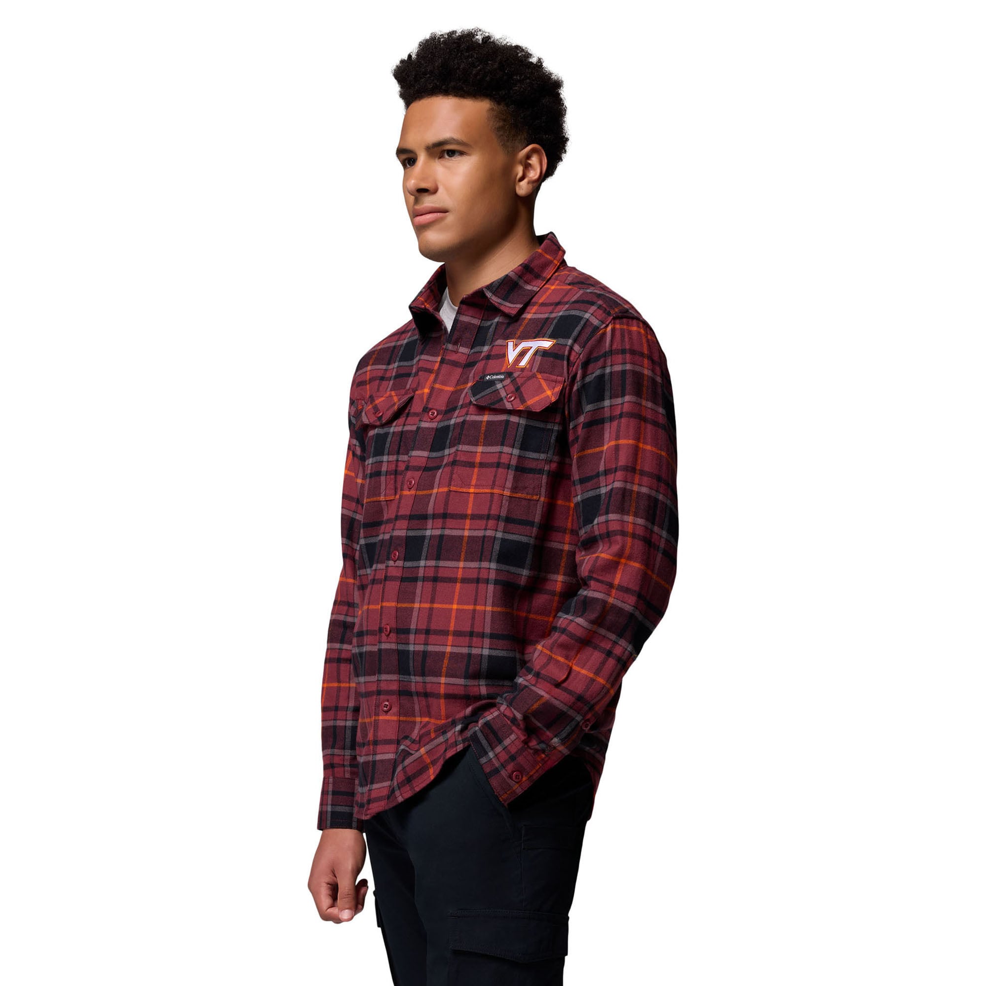 Chemise boutonnée à manches longues en flanelle Omni-Wick pour homme