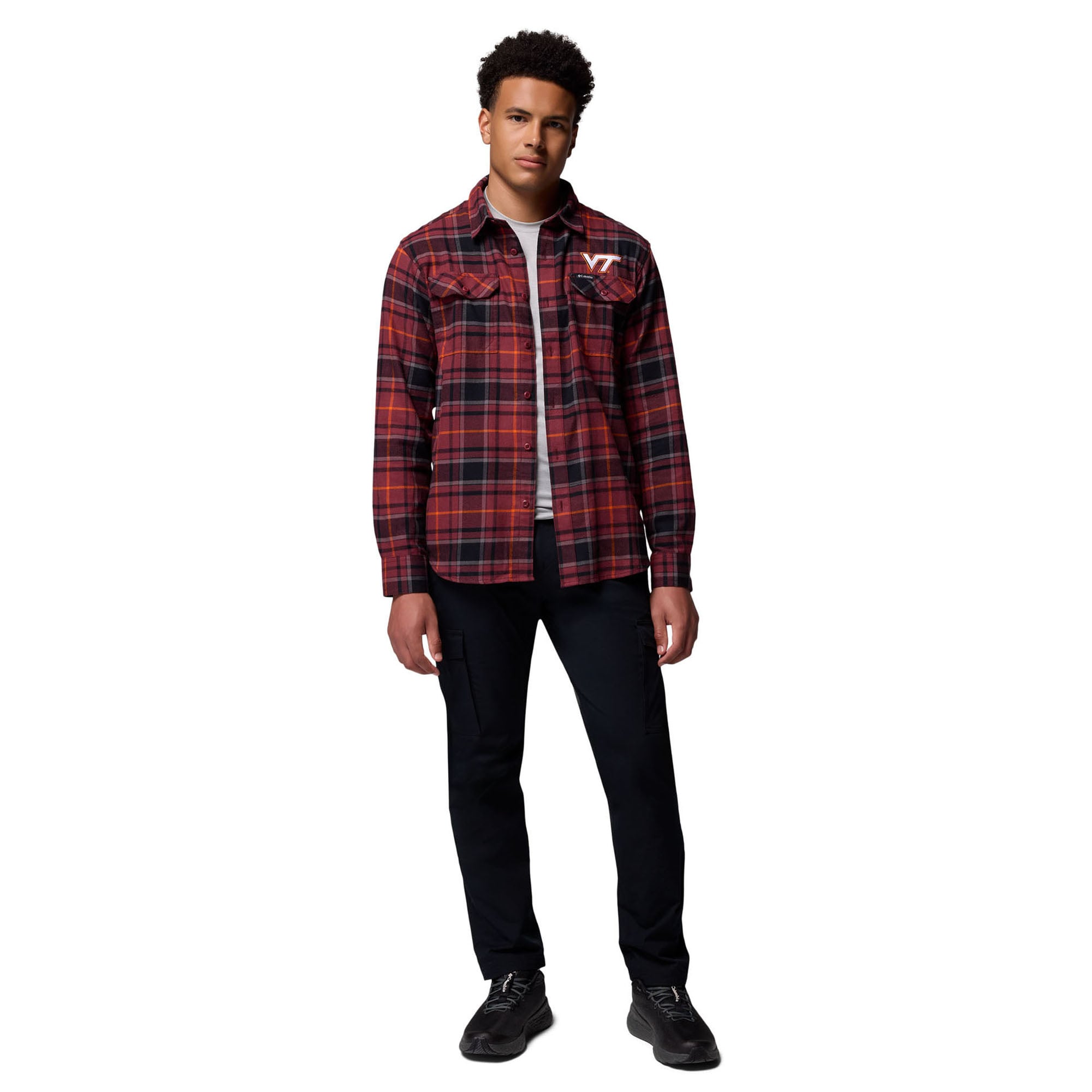 Chemise boutonnée à manches longues en flanelle Omni-Wick pour homme