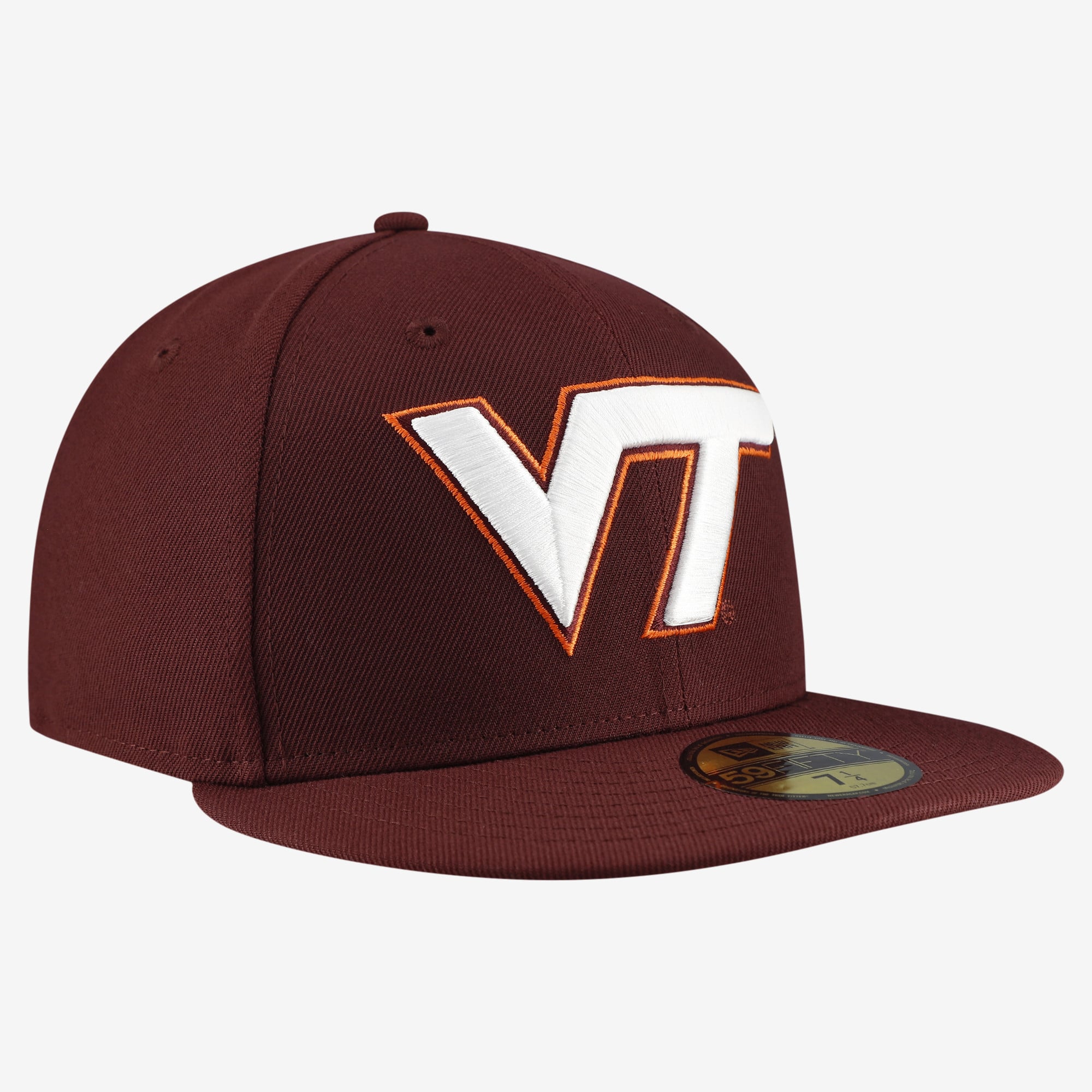 Casquette ajustée New Era 59FIFTY bordeaux Virginia Tech Hokies pour homme