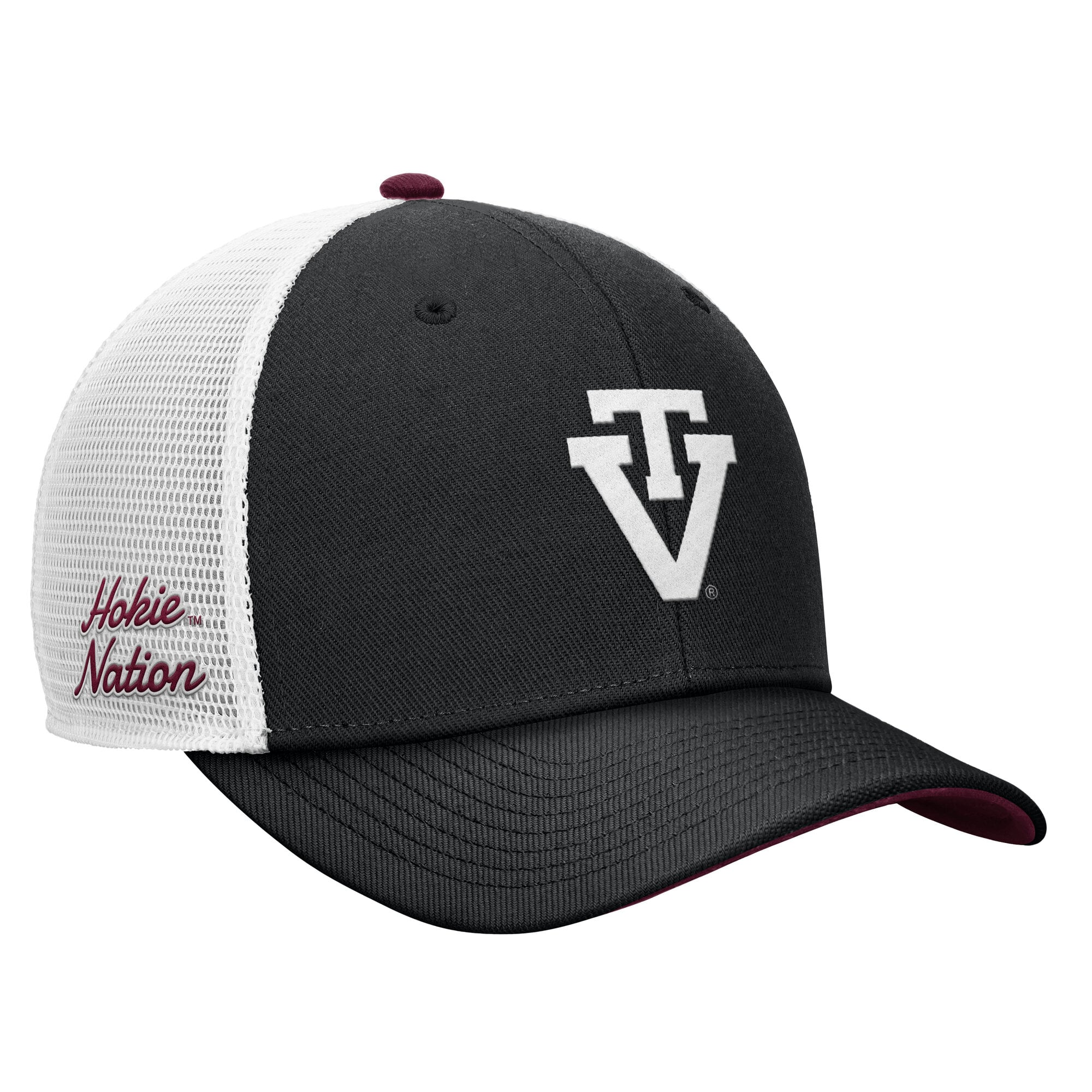 Men's Nike Black Virginia Tech Hokies Legacy Mascot Adjustable Trucker Hat