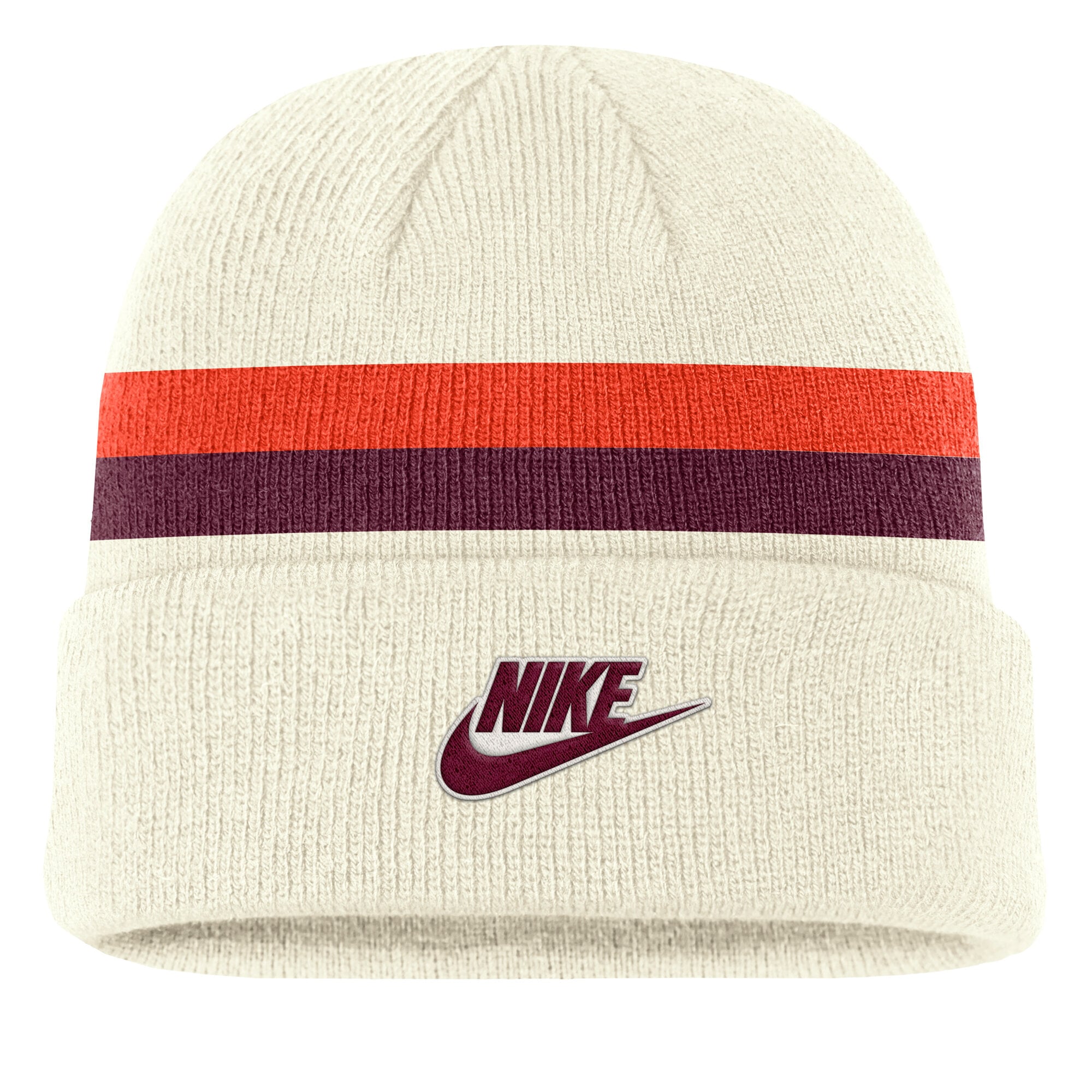 Men's Nike Cream Virginia Tech Hokies Legacy Lettered Cuffed Knit Hat