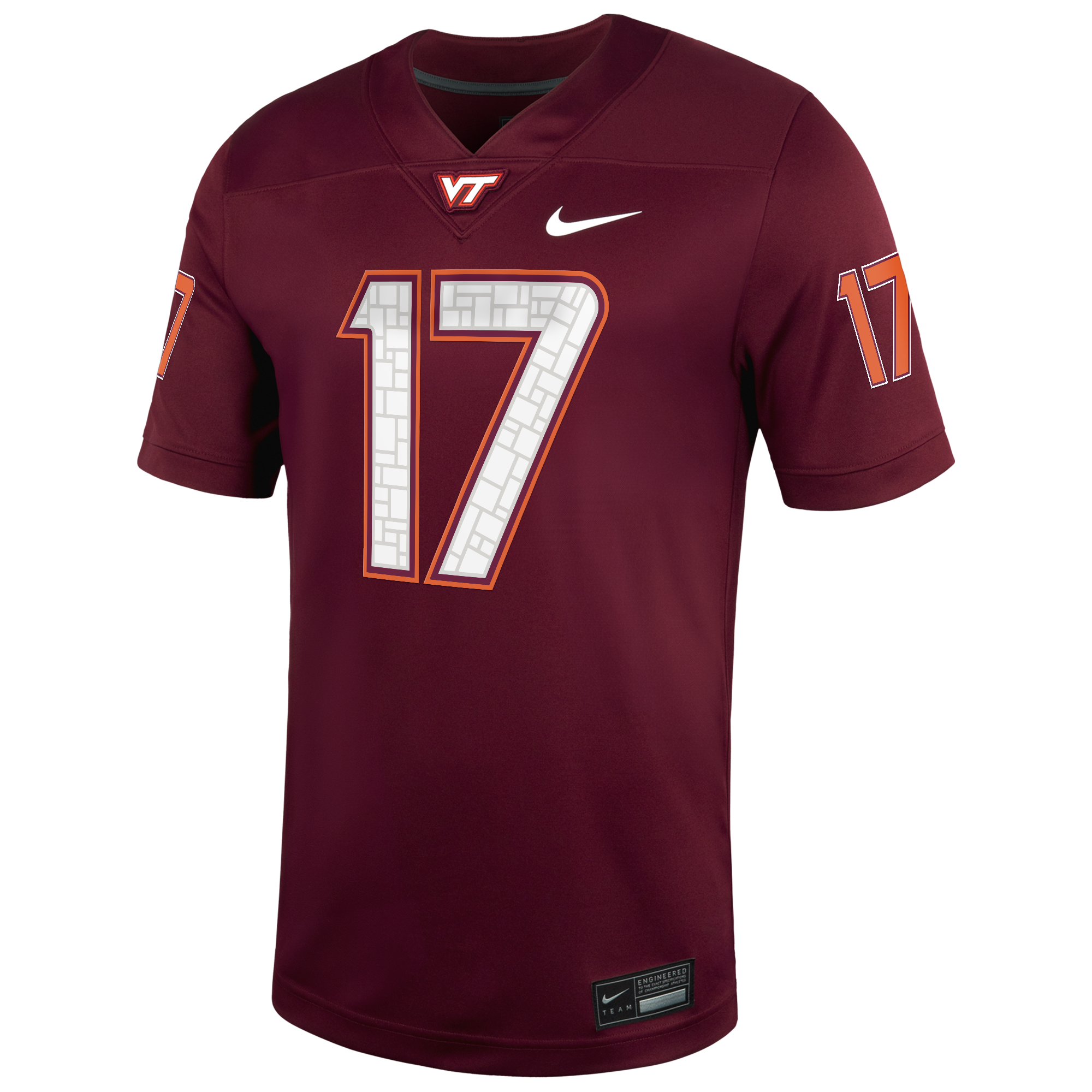 Maillot domicile Nike Ethan Grunkemeyer bordeaux des Virginia Tech Hokies pour homme