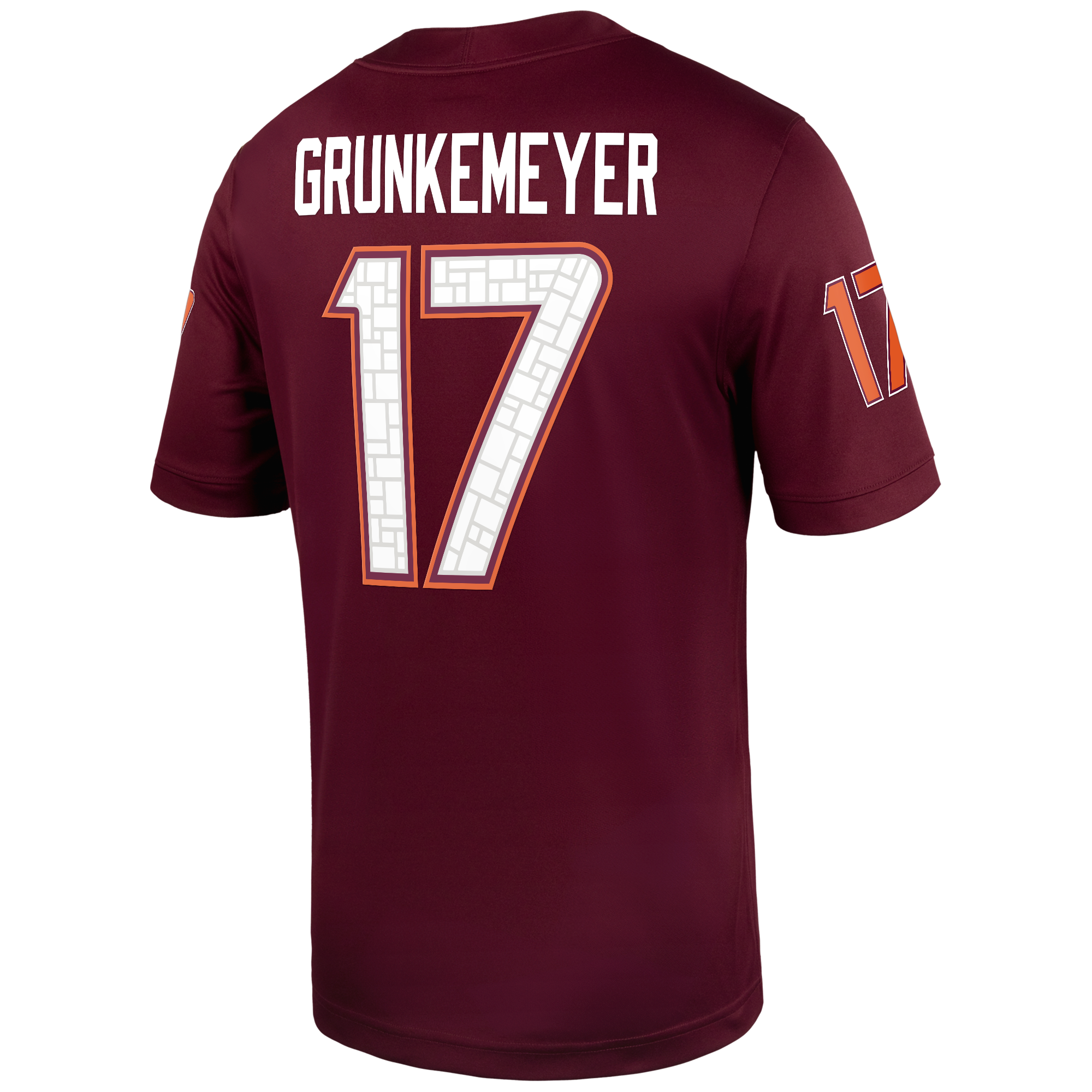 Maillot domicile Nike Ethan Grunkemeyer bordeaux des Virginia Tech Hokies pour homme