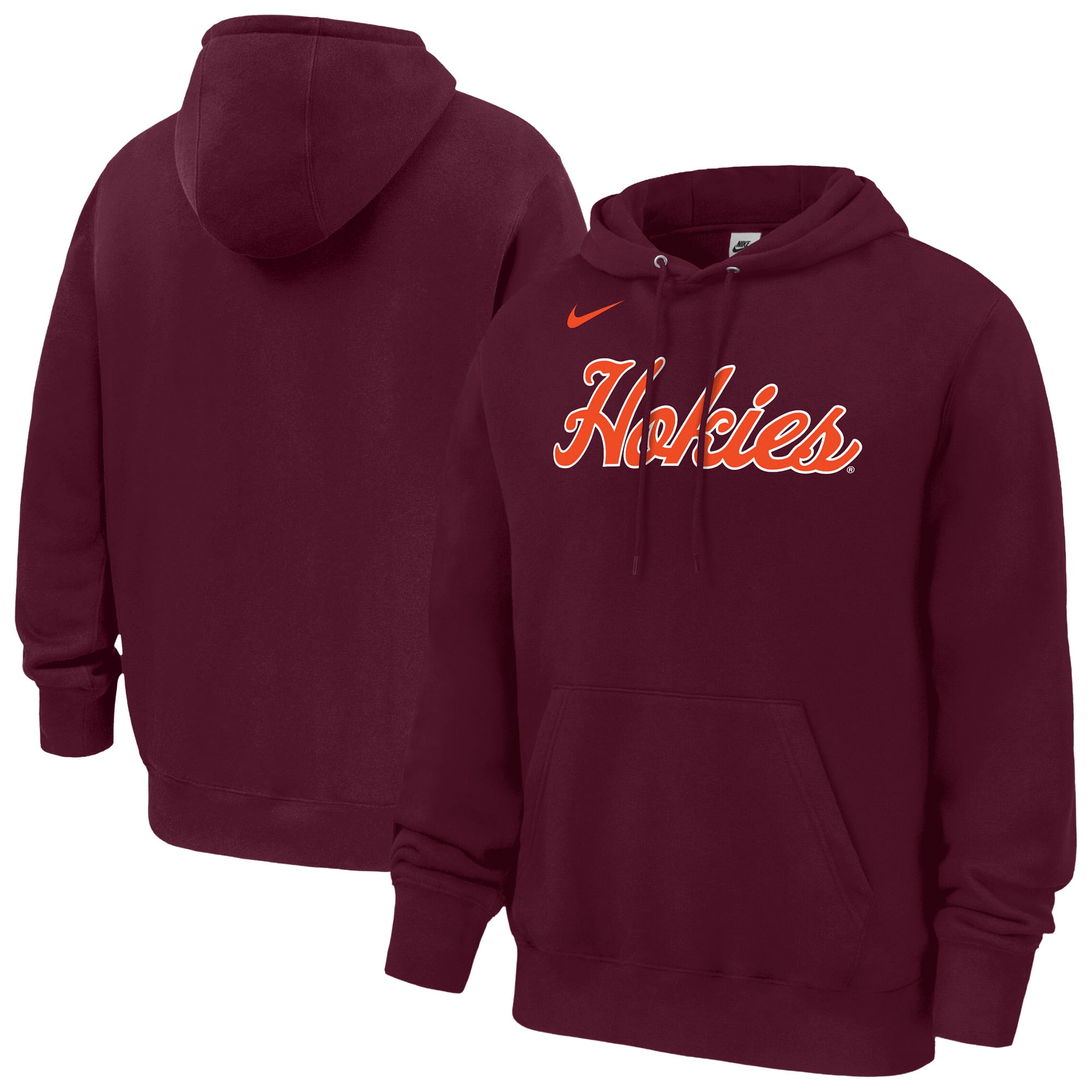 Sweat à capuche en polaire Nike bordeaux Virginia Tech Hokies 2026 Coaches Collection Club pour homme