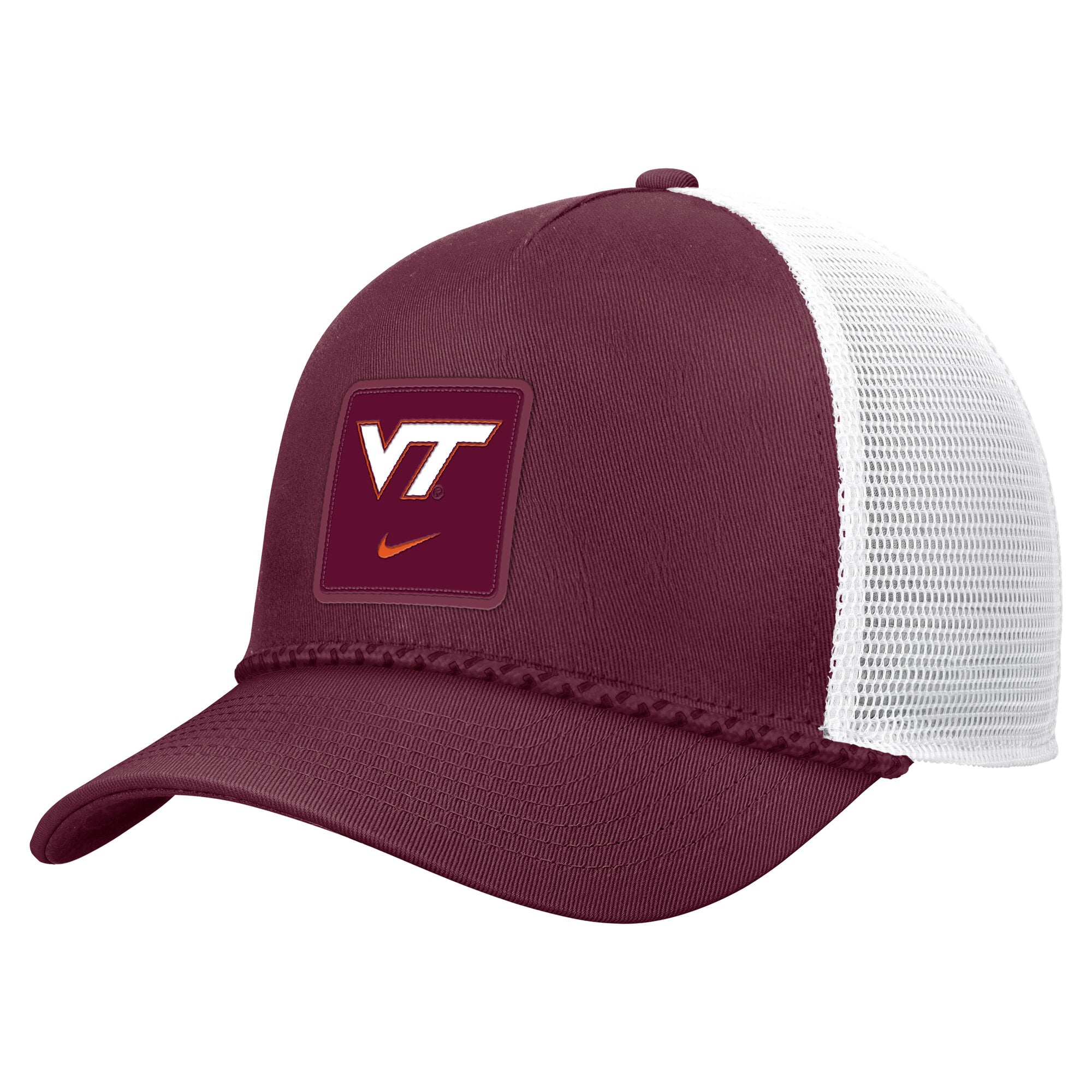 Men's Nike Maroon Virginia Tech Hokies 2026 On-Field Rope Adjustable Trucker Hat