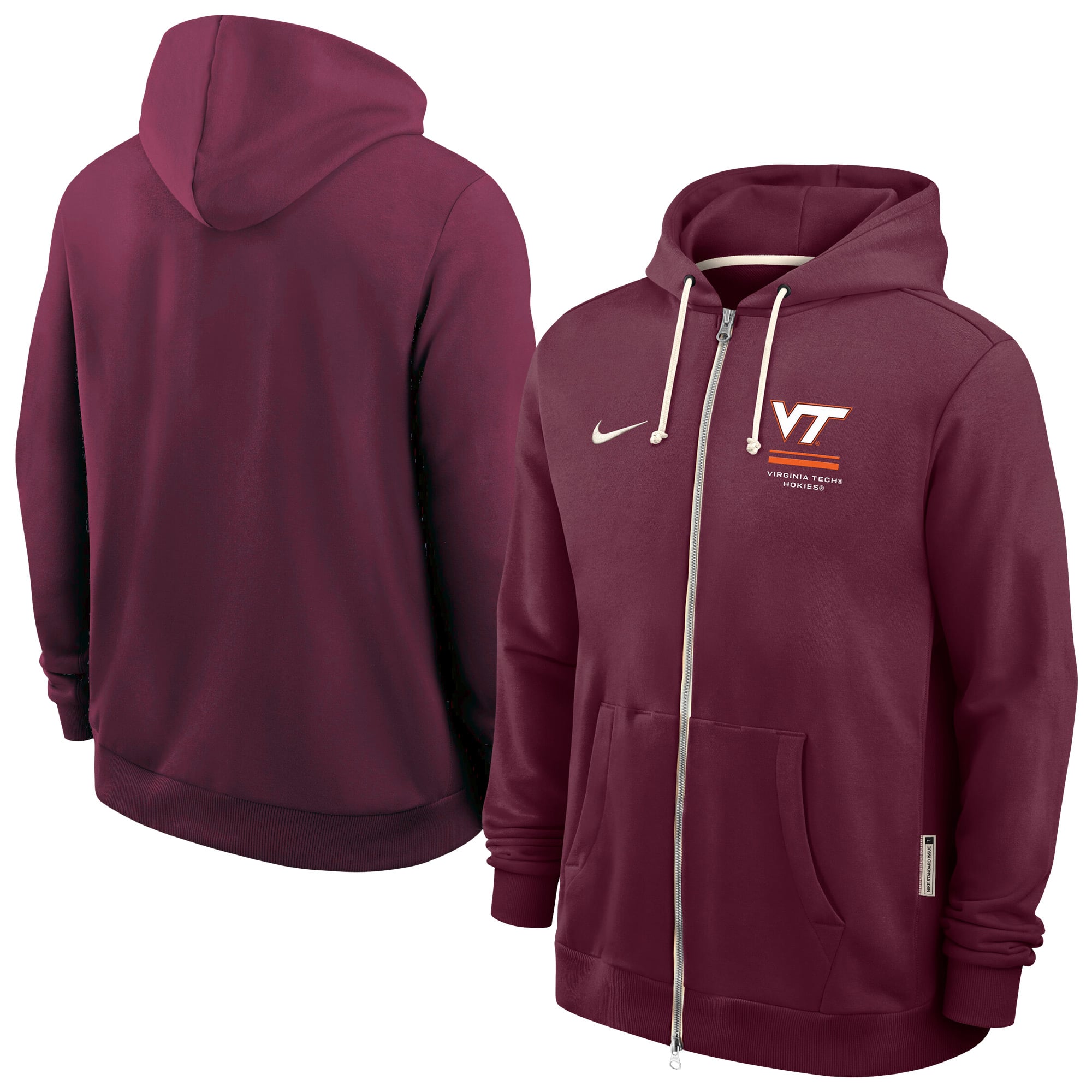 Men's Nike Maroon Virginia Tech Hokies 2026 Sideline Dri-FIT Full-Zip Hoodie
